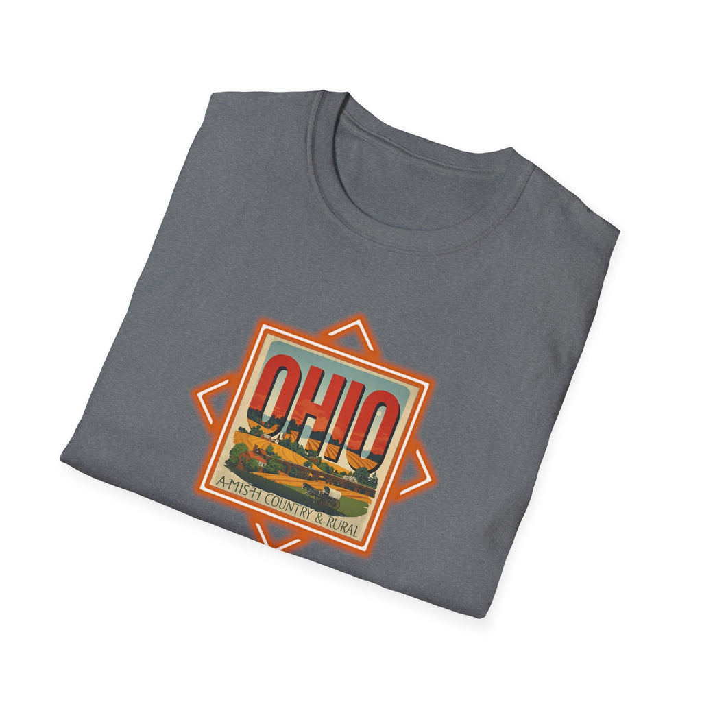 Ohio Vintage Travel Badge T-Shirt | Scenic State Skyline Tee