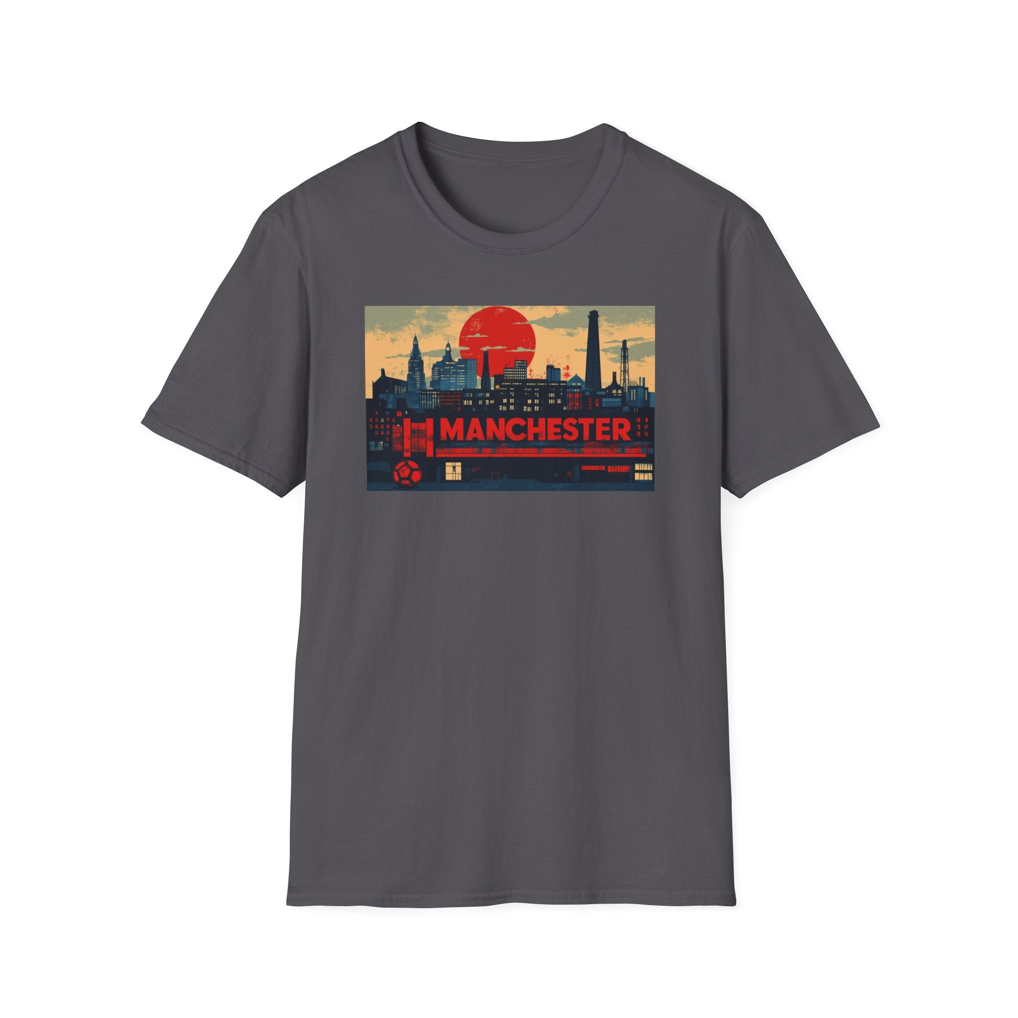 Manchester Skyline T-Shirt | Retro Cityscape Travel Tee
