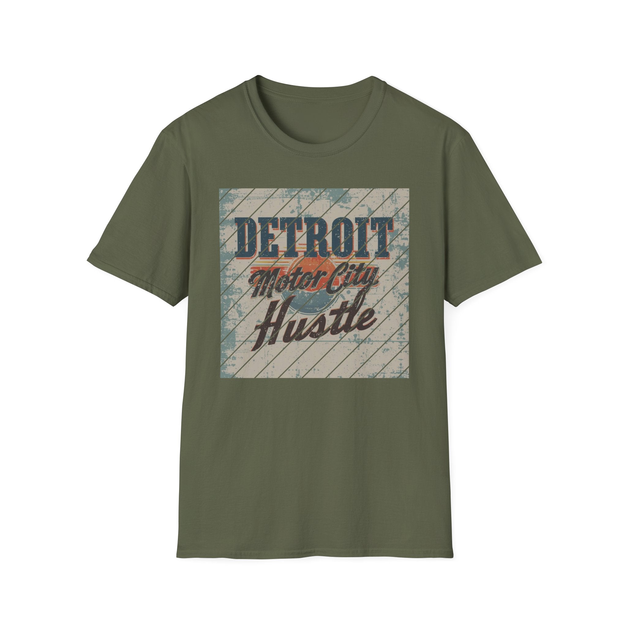 Detroit Hustle T-Shirt — Vintage Distressed Motor City Tee