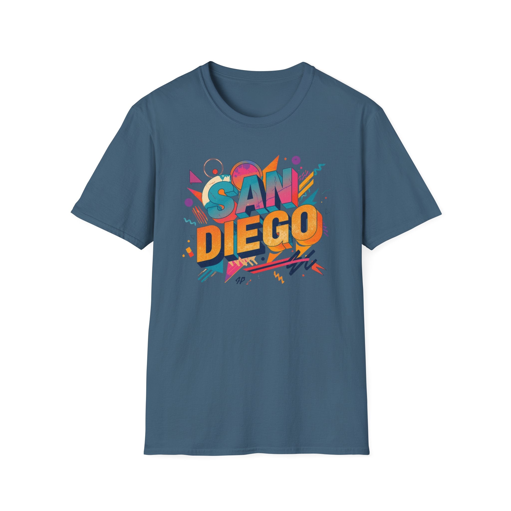 San Diego Retro Graphic T‑Shirt — Colorful 80s Style City Tee