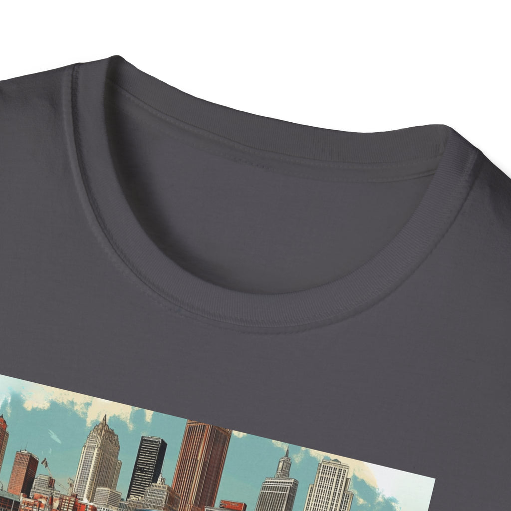 Detroit Classic Car Tee | Detroit skyline vintage graphic T-Shirt