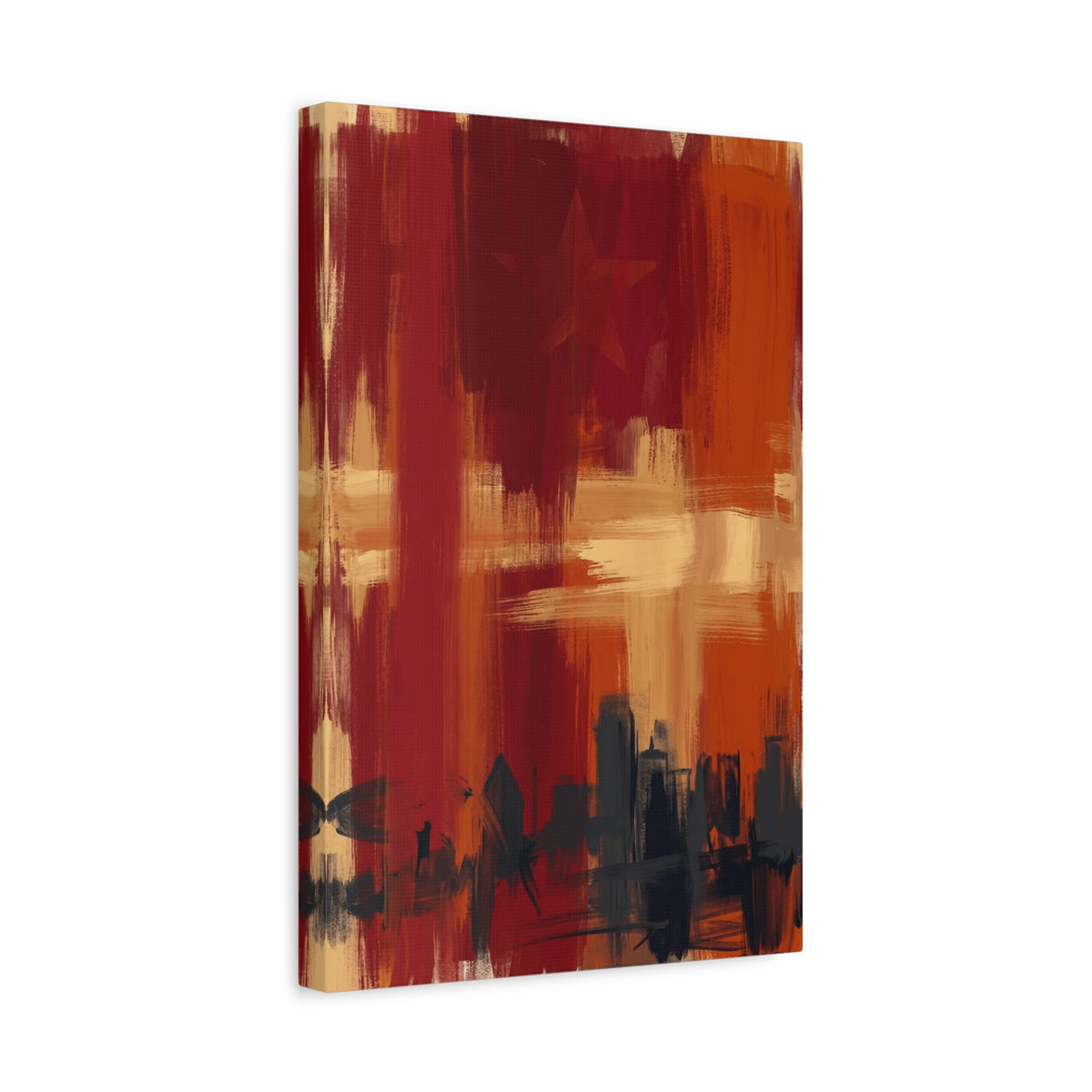 Abstract Sunset and colour field inspired by Dallas and Texas cultural identity