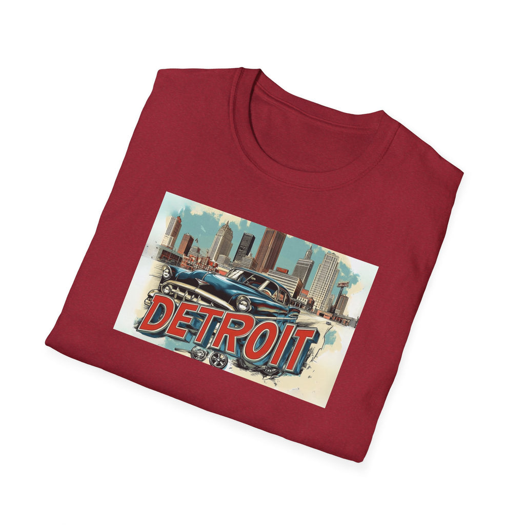 Detroit Classic Car Tee | Detroit skyline vintage graphic T-Shirt