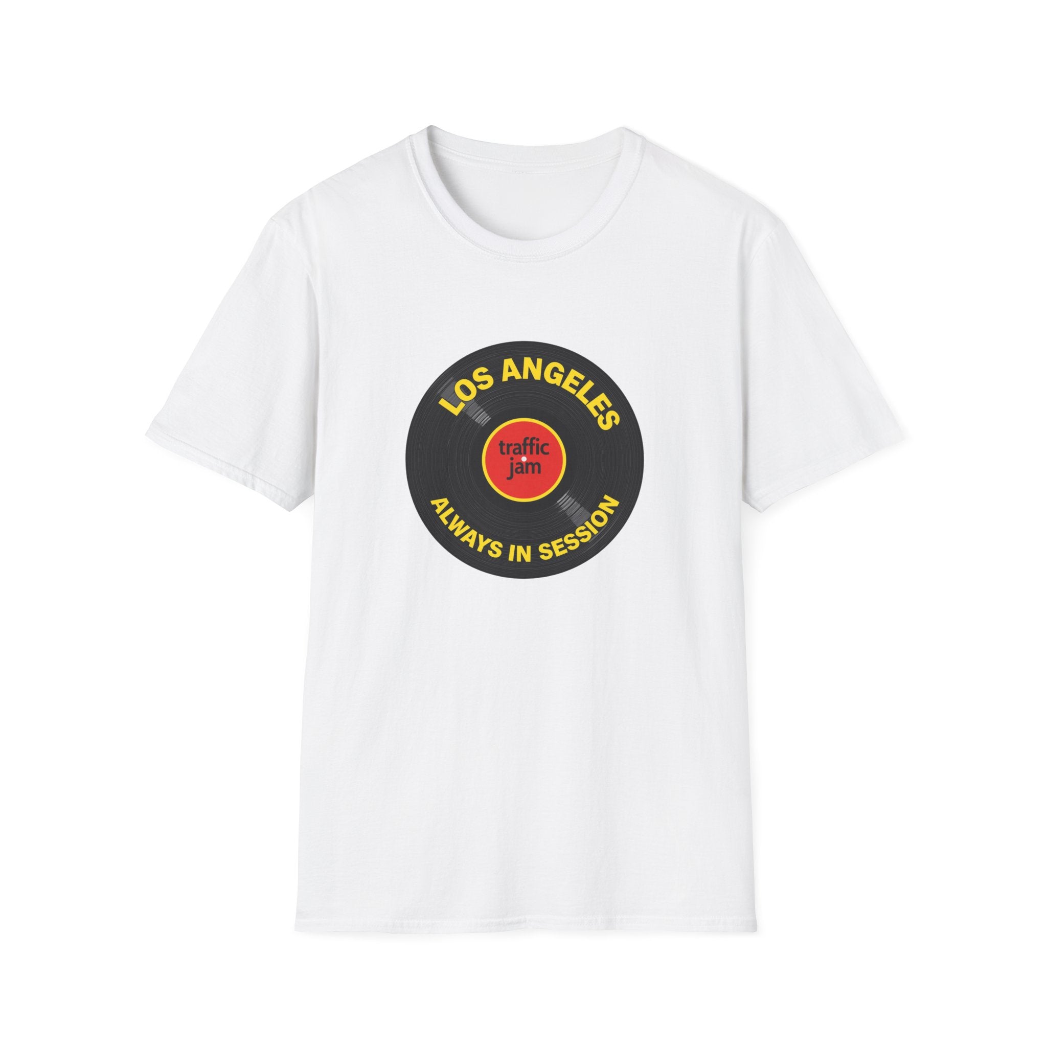 T-Shirt — Los Angeles Traffic Jam Vintage Record Design (“Always In Session”)