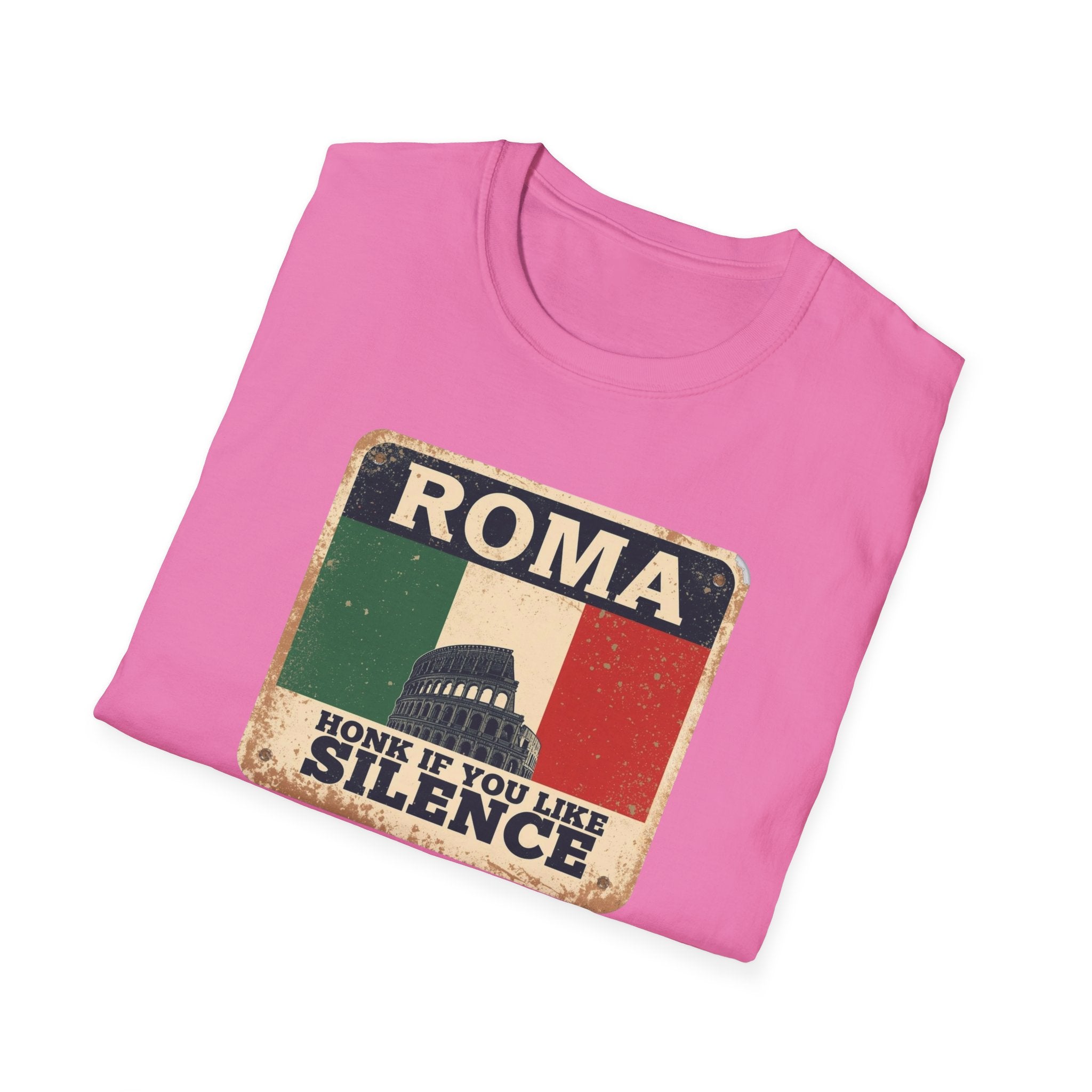 Roma Vintage Italy T-Shirt — "Honk If You Like Silence" Retro Rome Tee