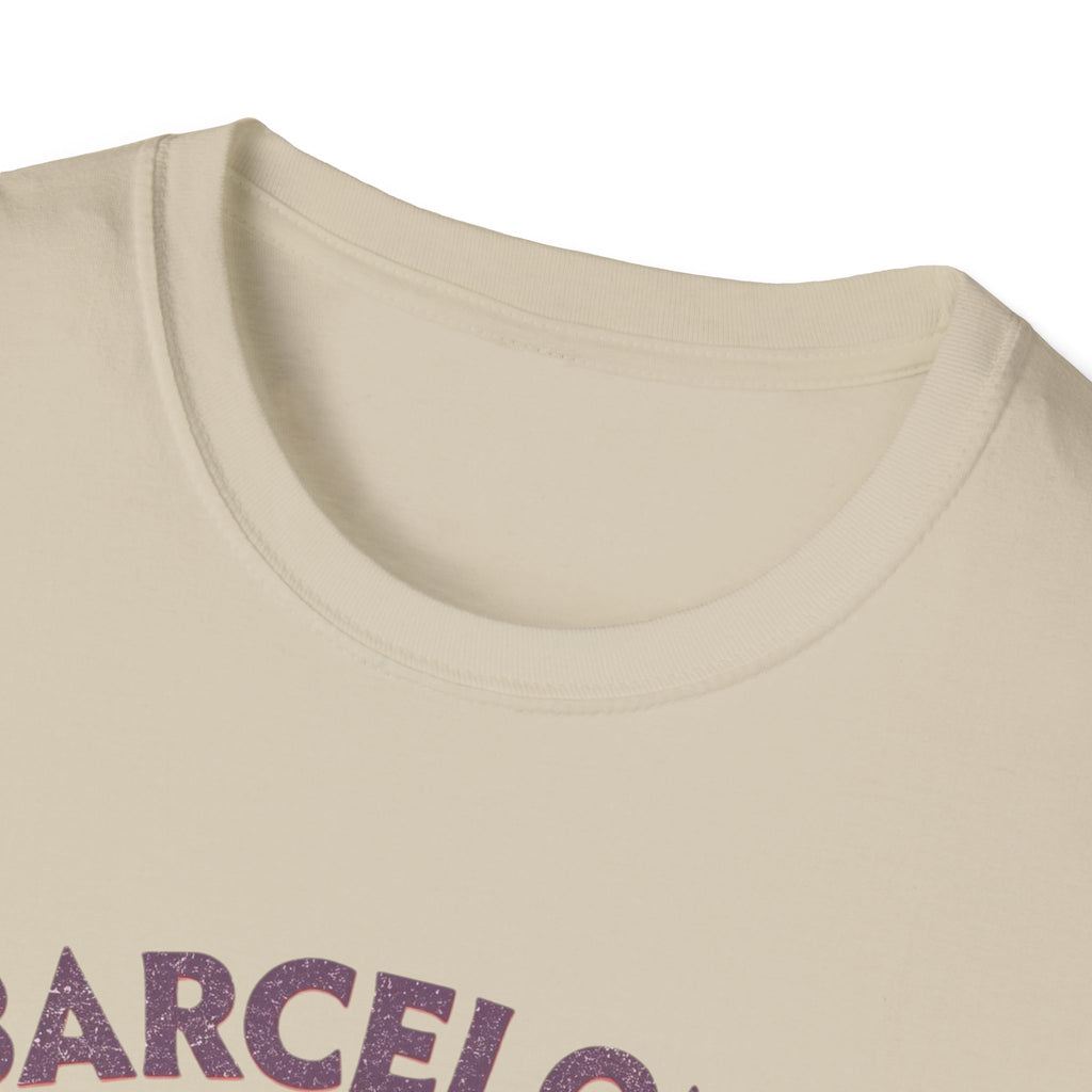 Barcelona "Més que awesome" Retro Striped T-Shirt