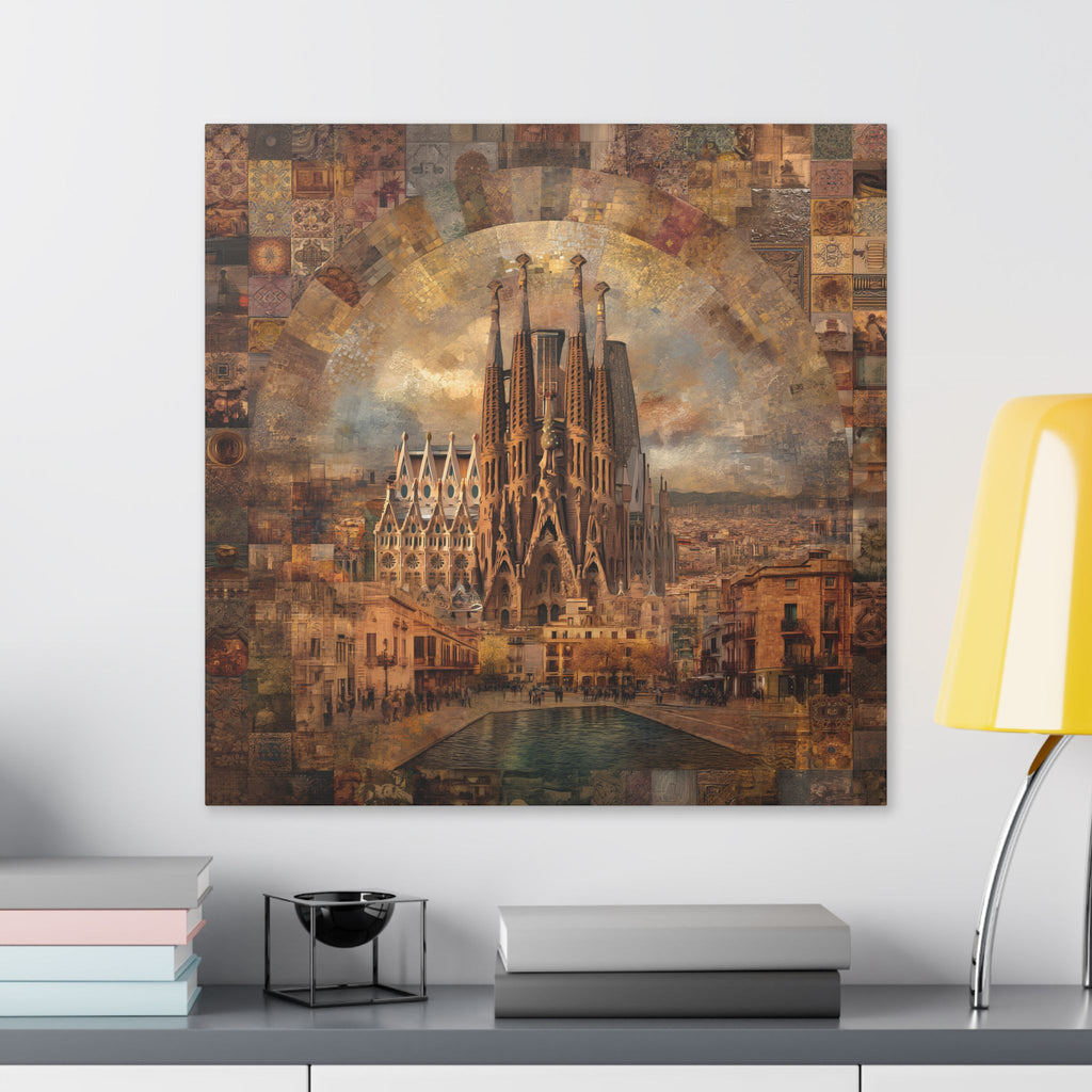 Sagrada Família Mosaic Stretched Canvas Wall Art