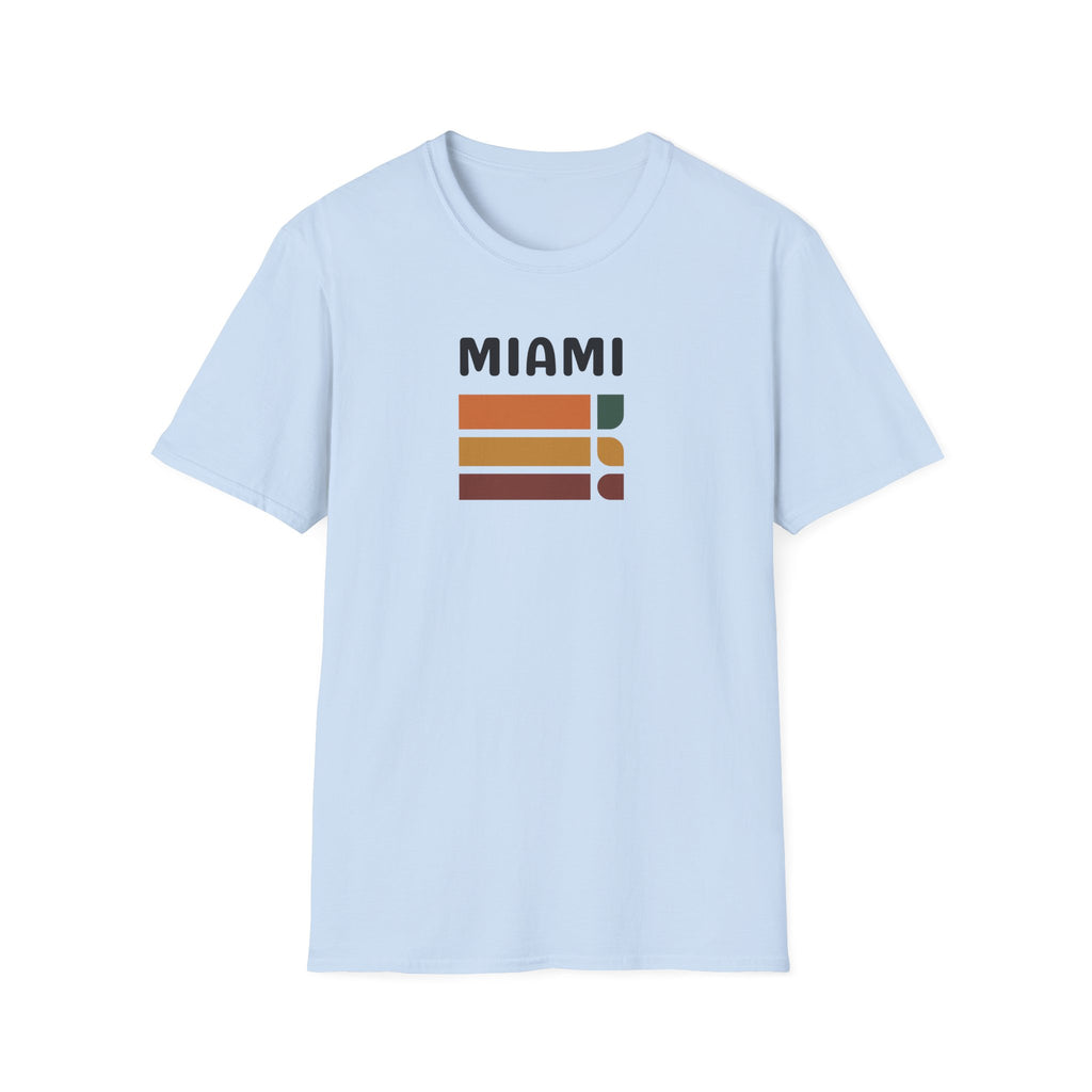 Miami Retro Stripes T-Shirt | Vintage Sunset Bars Tee