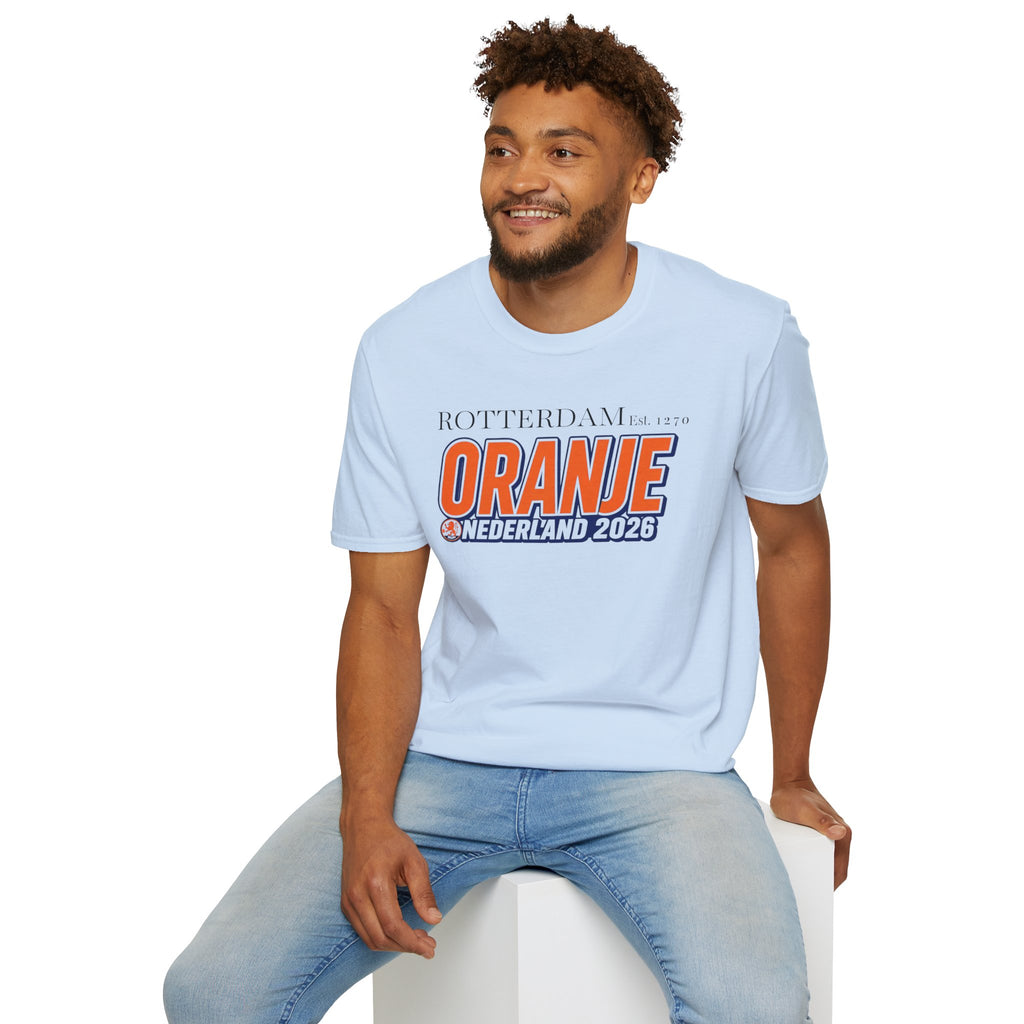 Oranje Nederland 2026 T-Shirt — Rotterdam Football Fan Tee