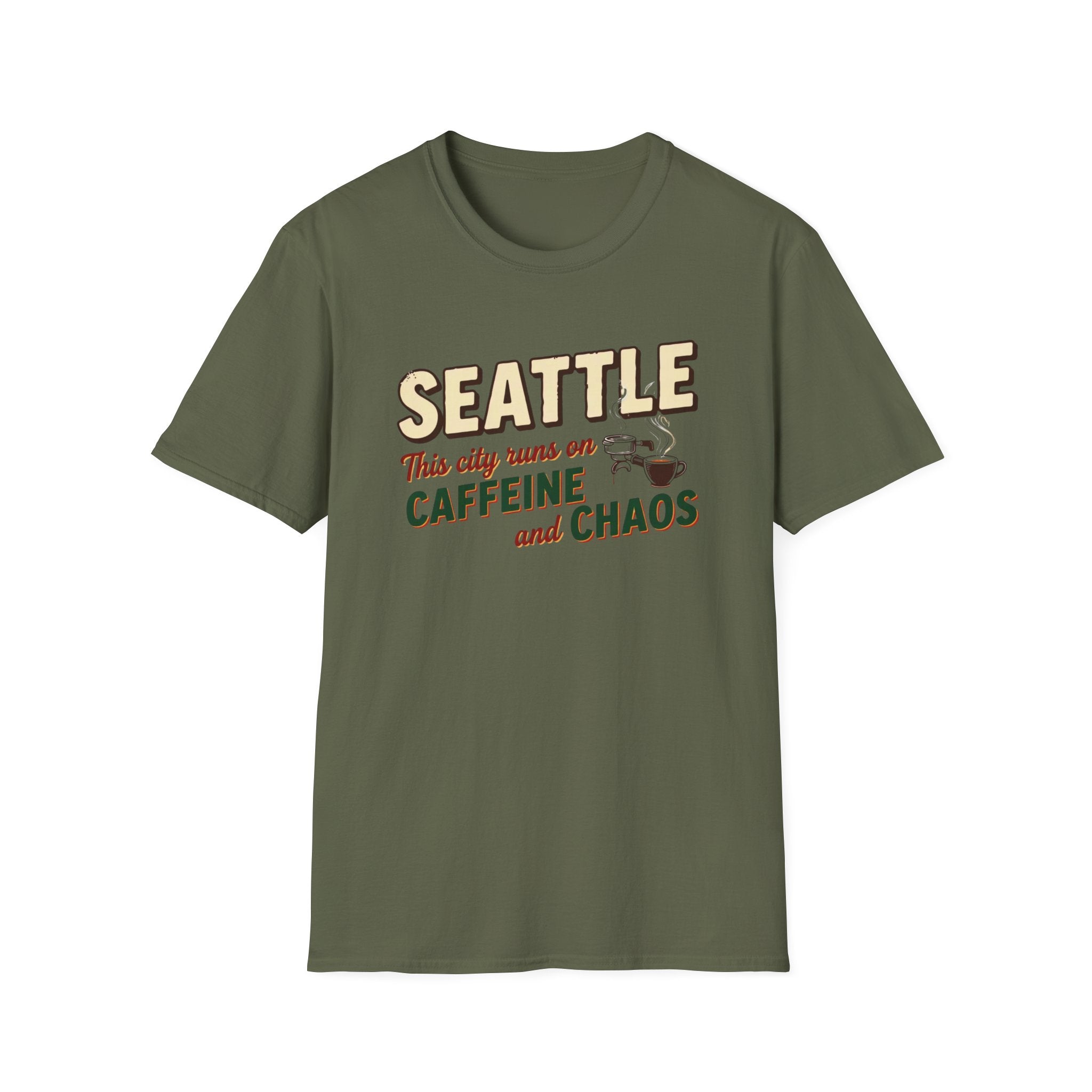 Seattle This City Runs on Caffeine and Chaos T-Shirt