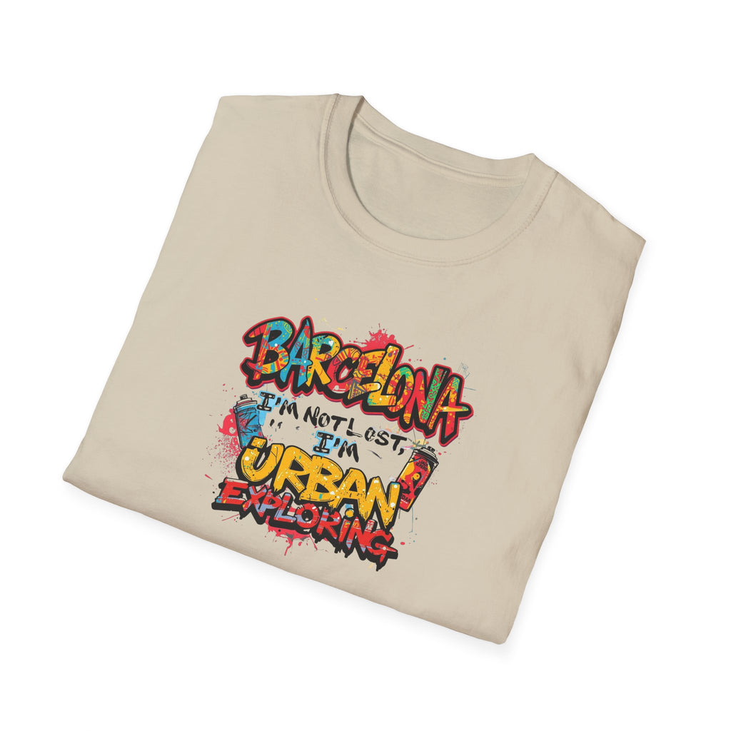 Barcelona Urban Graffiti T‑Shirt – Colorful Street Art Travel Tee