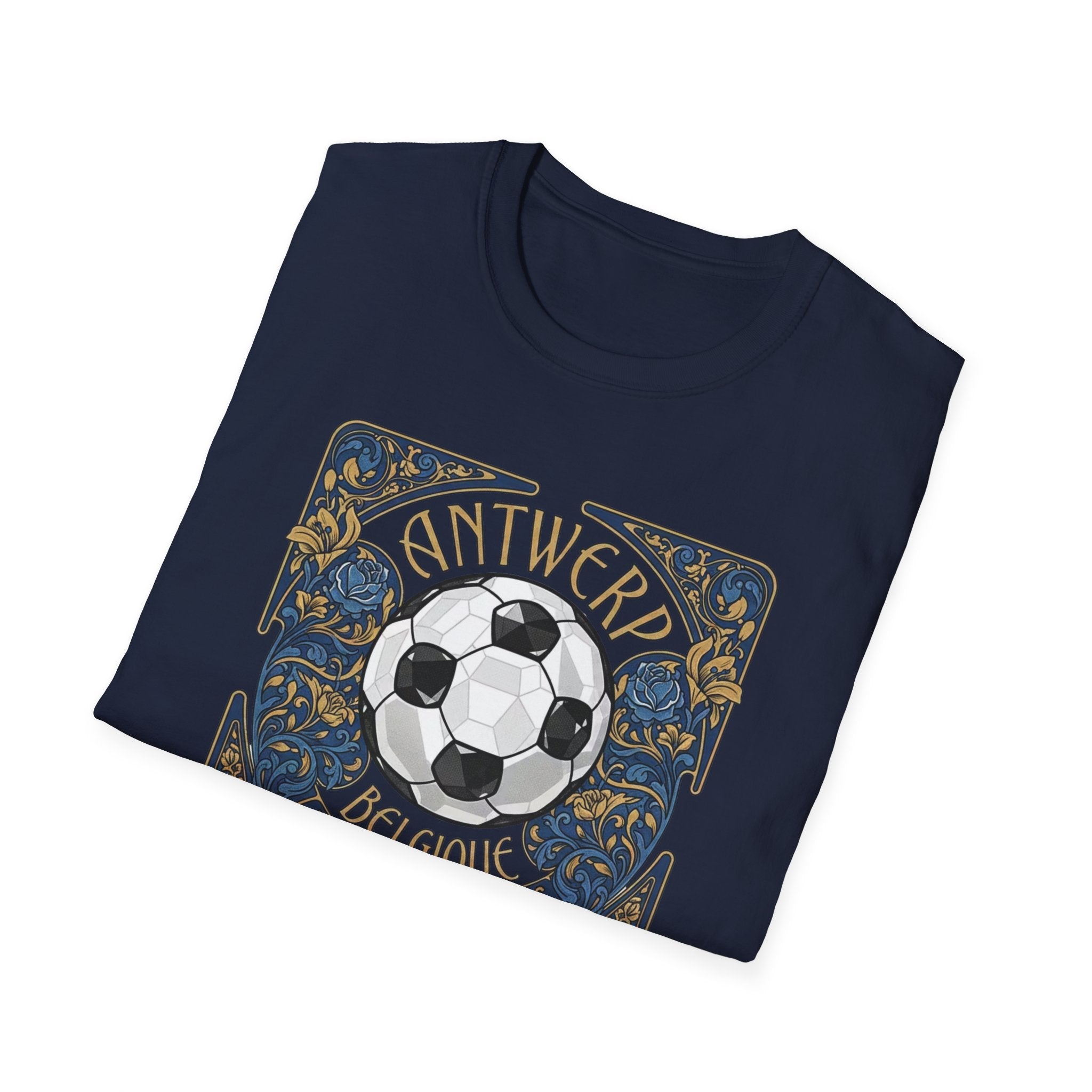 Antwerp Belgique Soccer Vintage Art Tee — World Cup 2022 Football Shirt