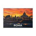 Roma Sunset Canvas Print — ROMA La Città Eterna Wall Art
