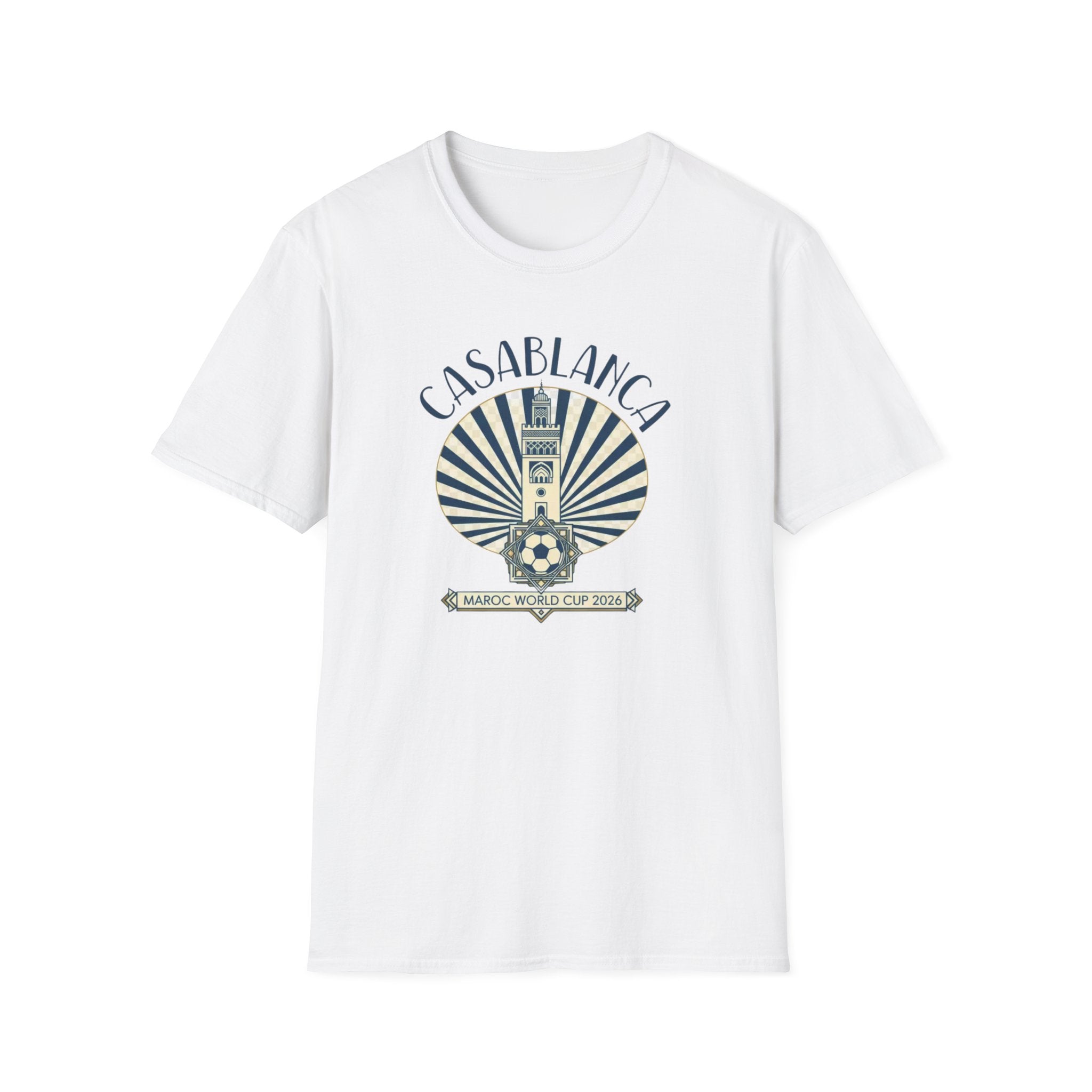 Casablanca Vintage Travel T-Shirt — Morocco World Cup 2026 Souvenir