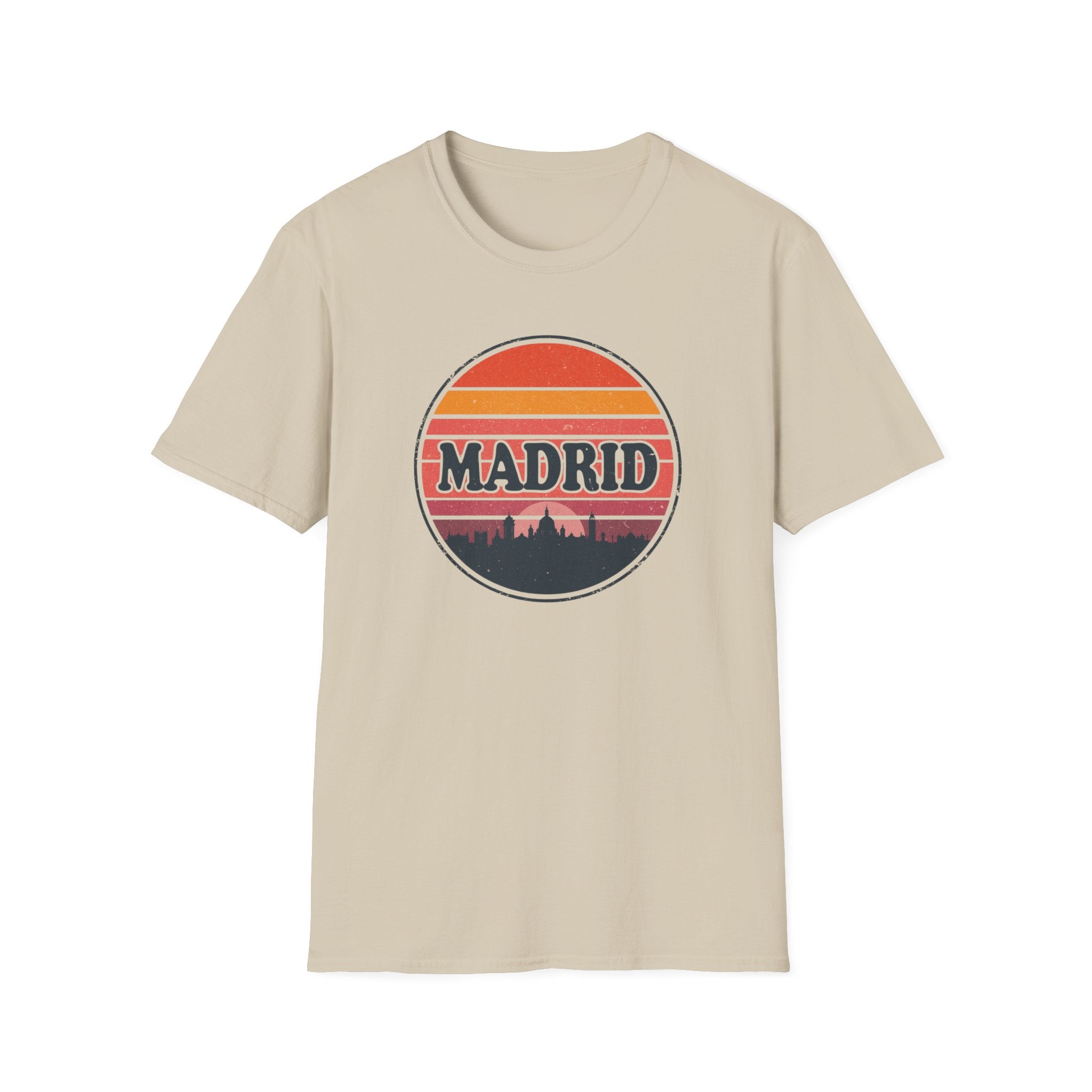 Madrid Sunset T-Shirt — Vintage Skyline Graphic Tee