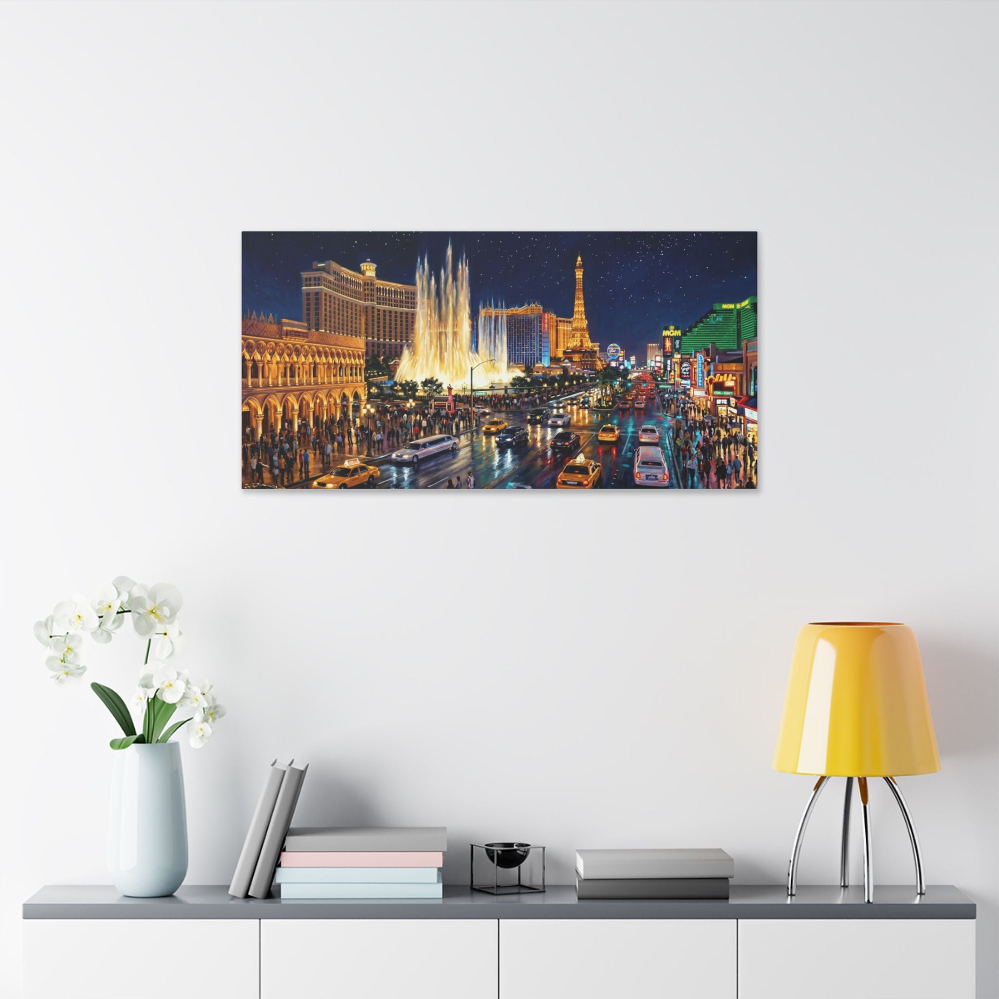 Las Vegas Nightscape Canvas Print — Iconic Strip Skyline Wall Art