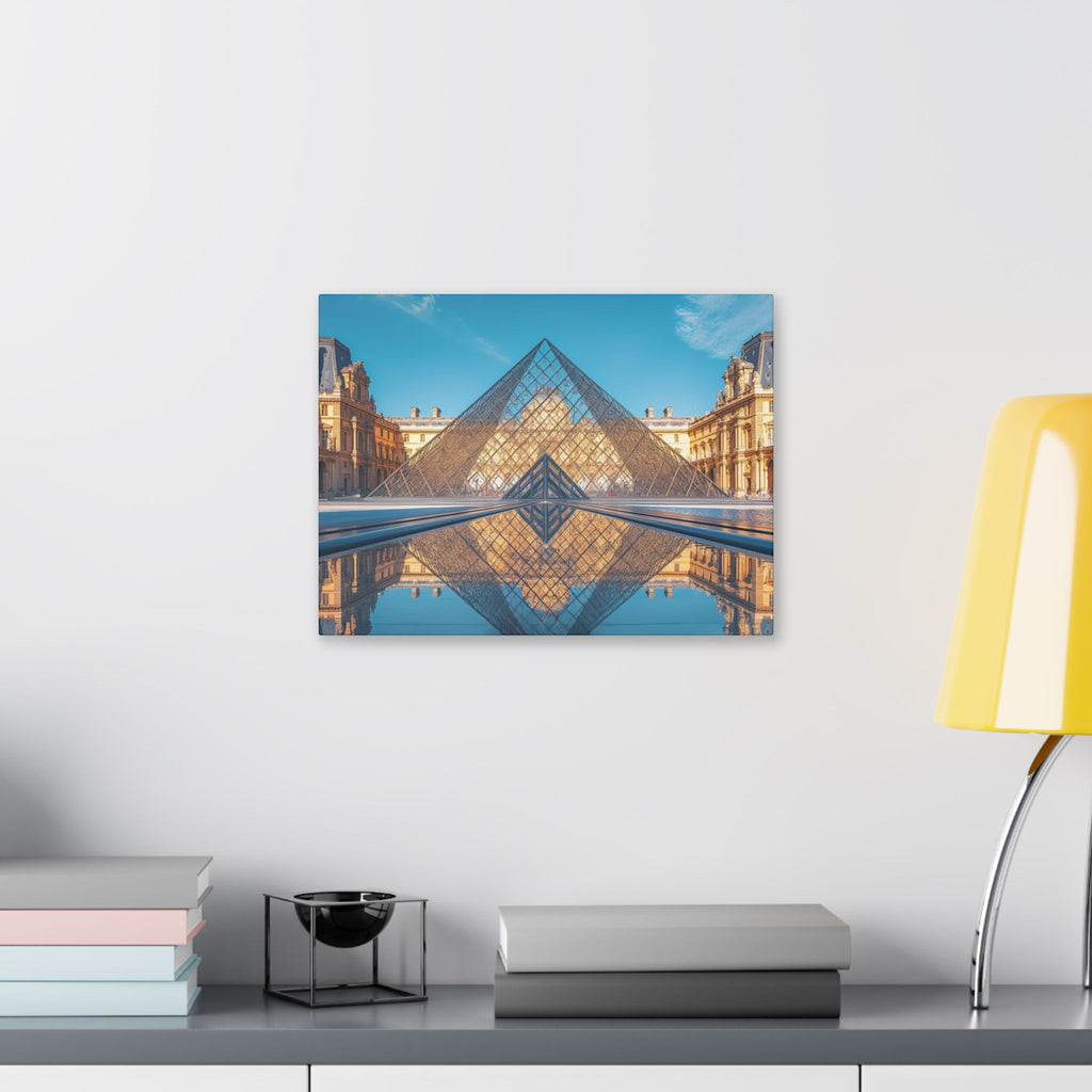 Louvre Glass Pyramid Canvas Print — Paris Travel Wall Art
