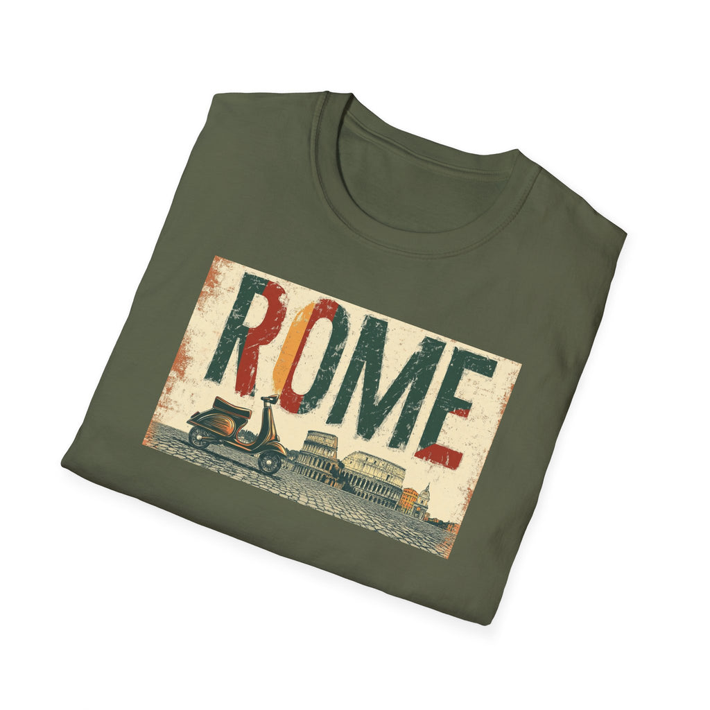 Rome Vintage Travel Graphic T-Shirt | Retro Roman Skyline Tee