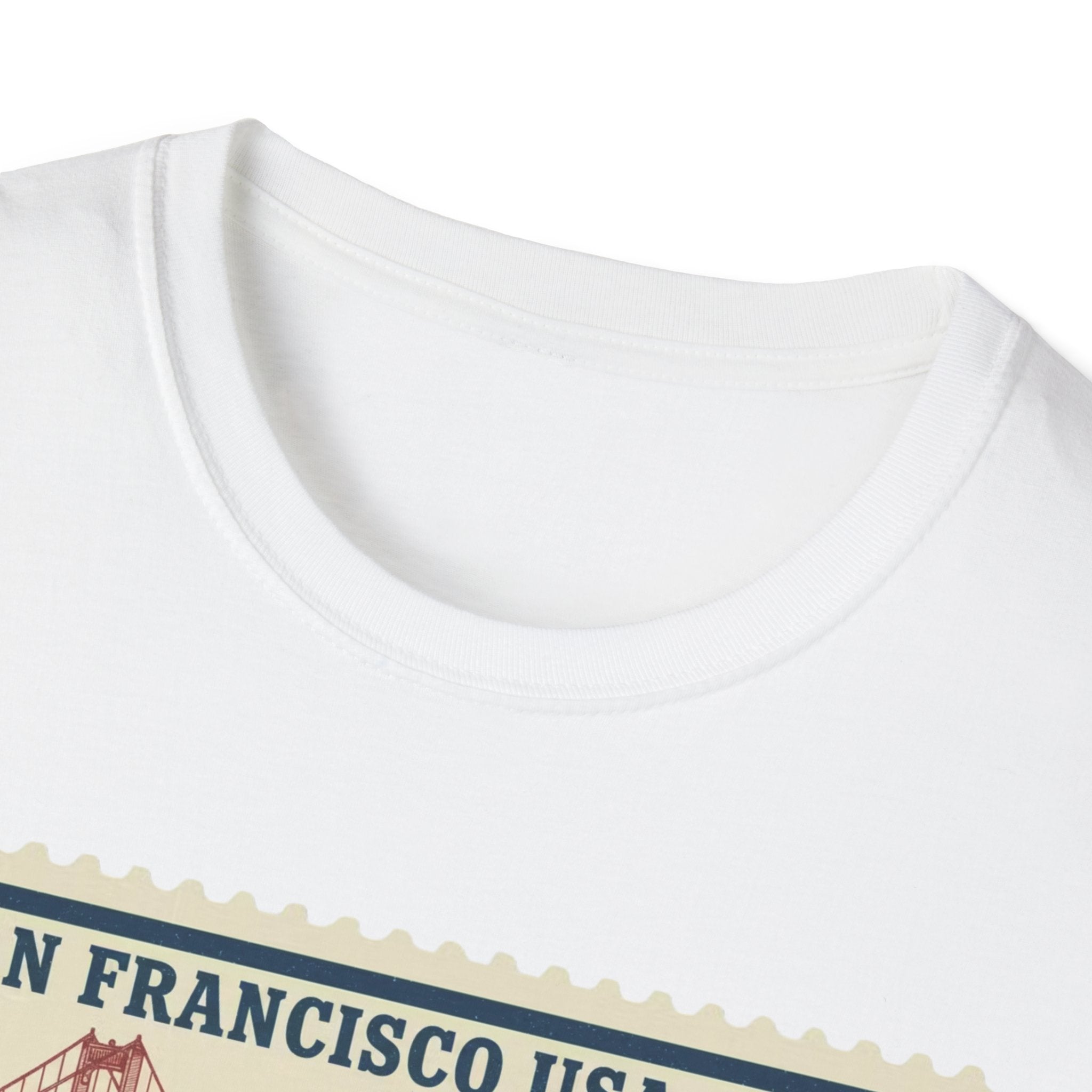 San Francisco 2026 Golden Gate Stamp T-Shirt — Vintage Soccer Postage Design