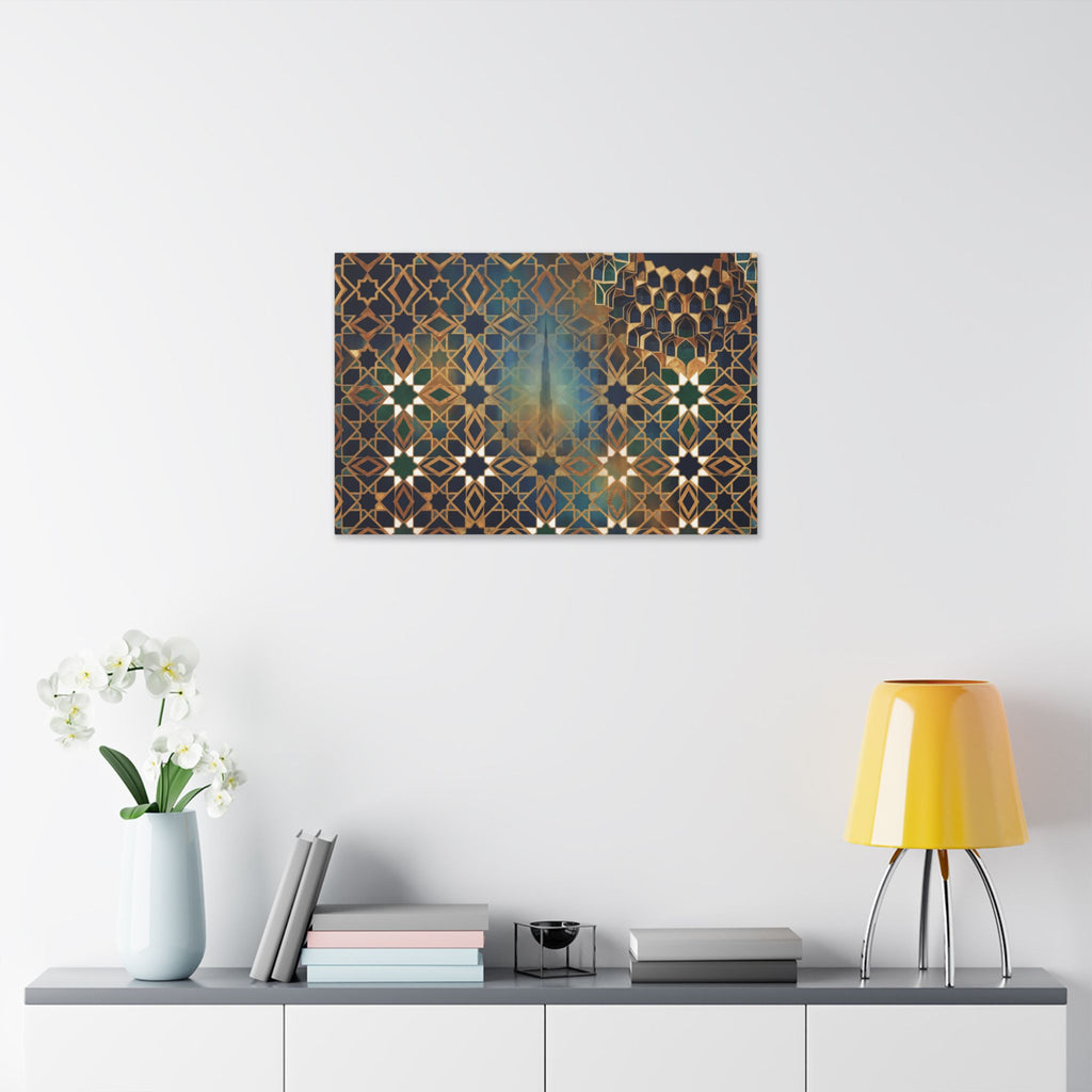 Dubai Geometric Gold Canvas Print
