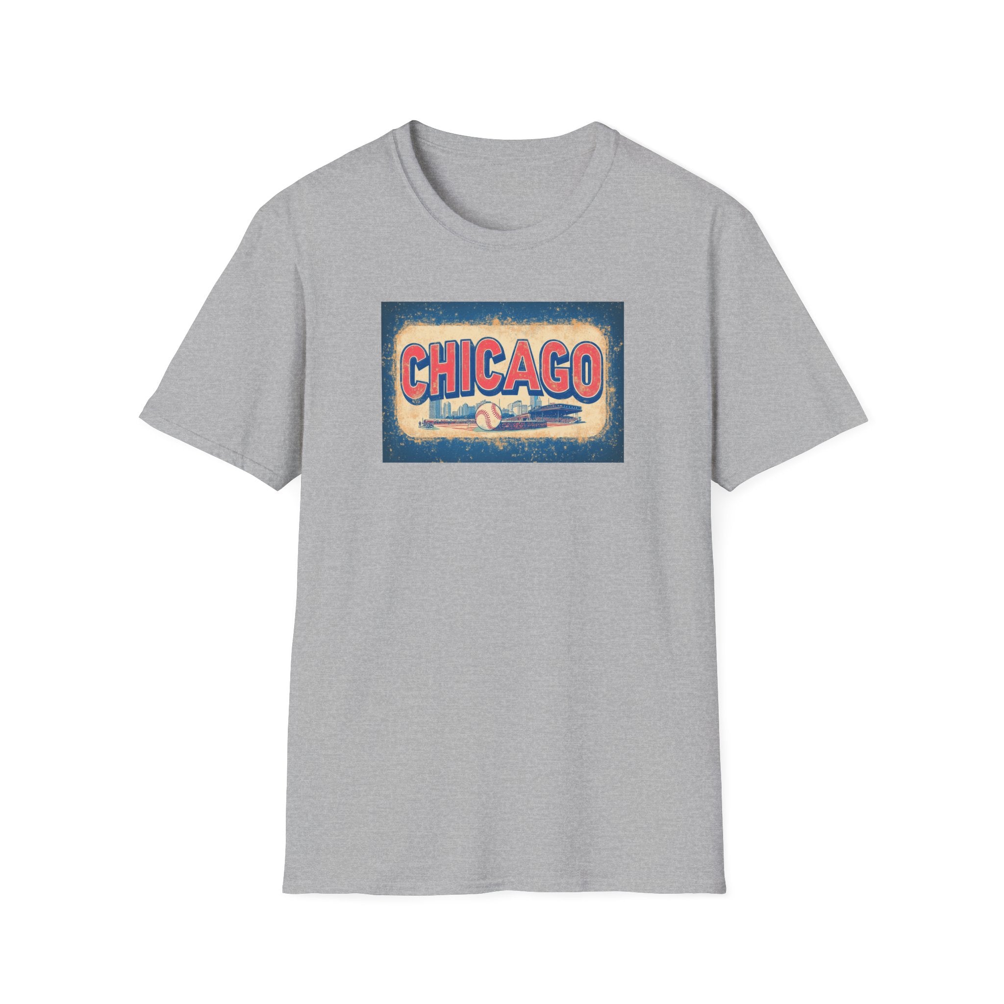 Chicago Retro Skyline T-Shirt | Vintage City Typography