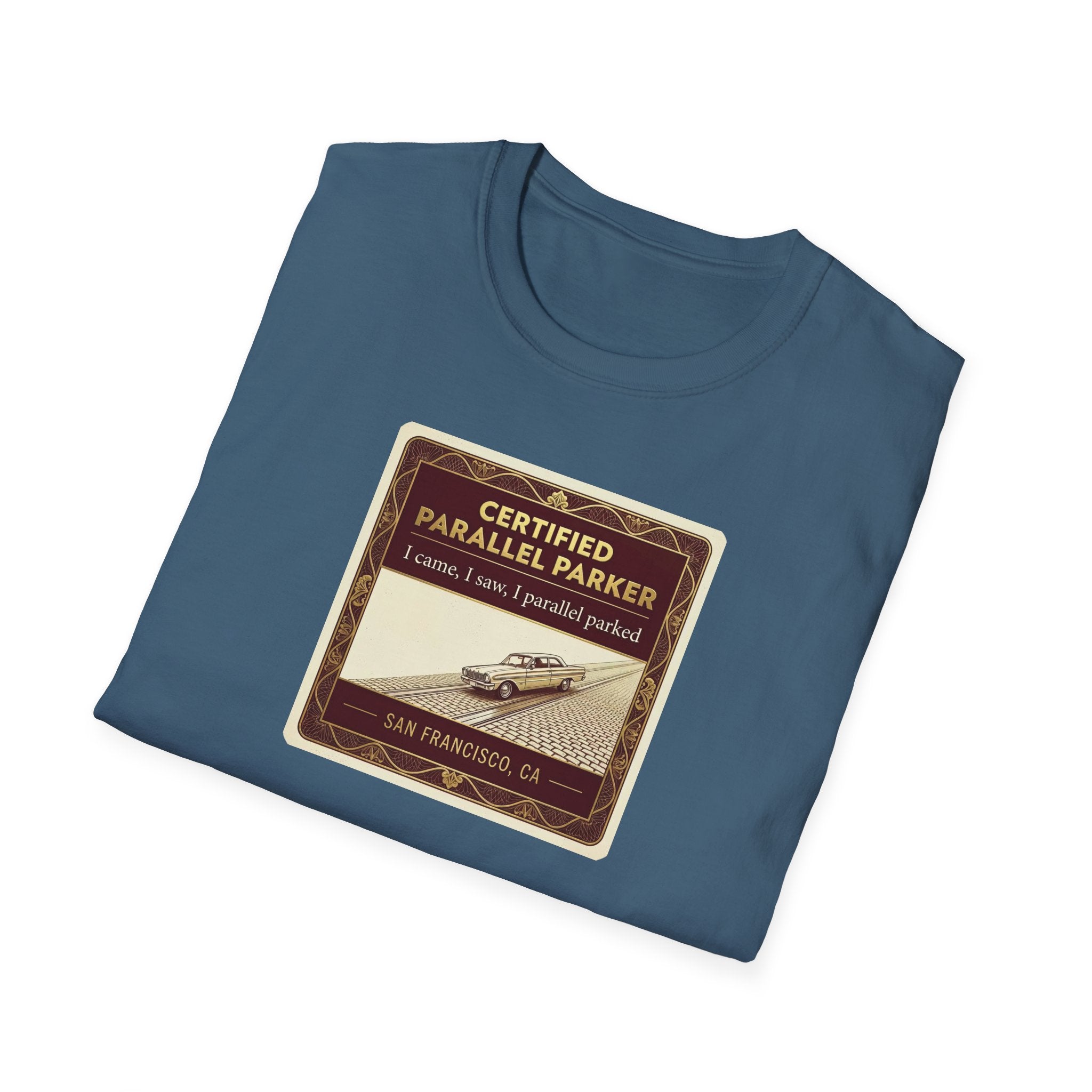 Vintage Airplane T-Shirt — "Certified Parallel Parker" Retro Pilot Tee