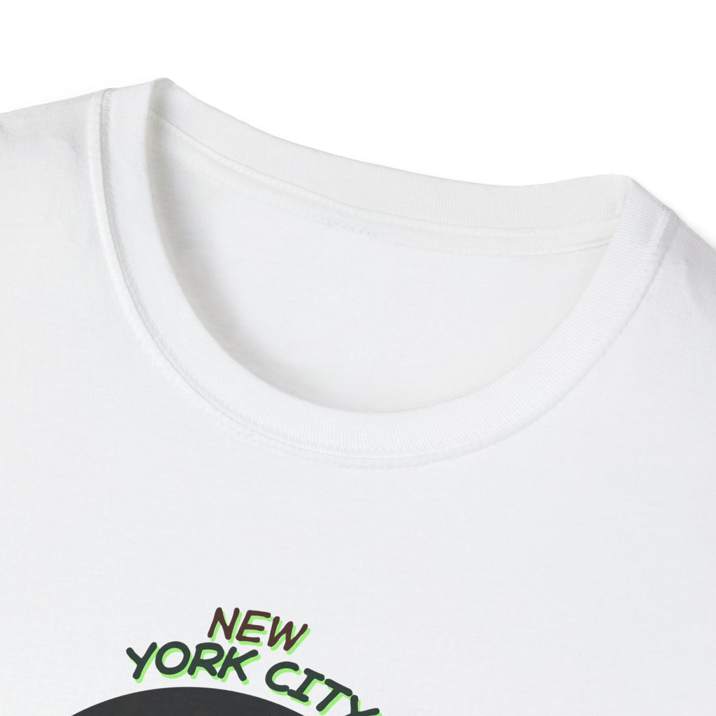 New York City Concrete Jungle T-Shirt | Skyline Silhouette, Green Badge