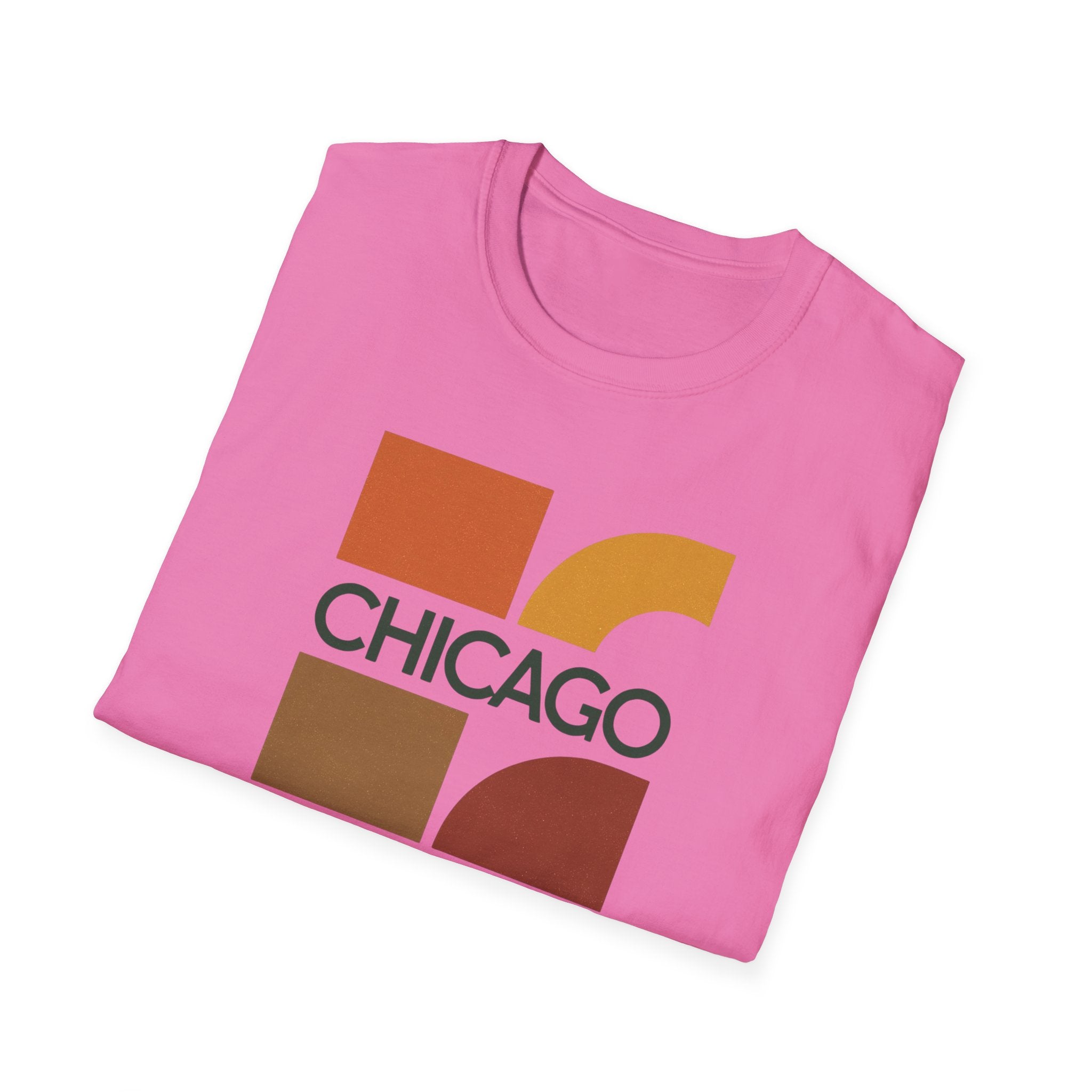 Retro Chicago Square Logo T-Shirt | Mid-Century City Design