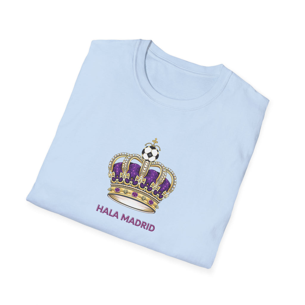 Crown with Soccer Ball Hala Madrid T-Shirt | Football Fan Tee