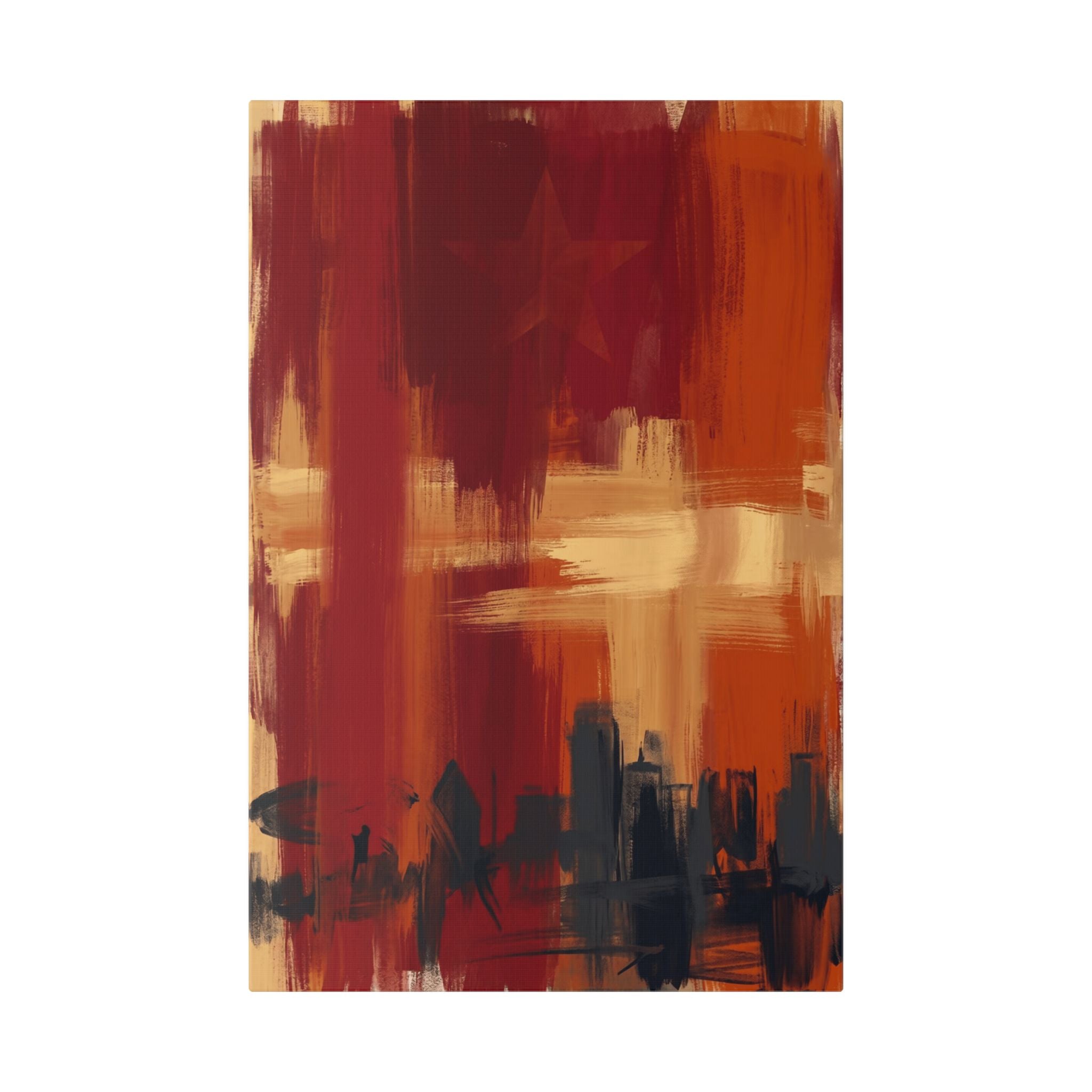 Abstract Sunset and colour field inspired by Dallas and Texas cultural identity