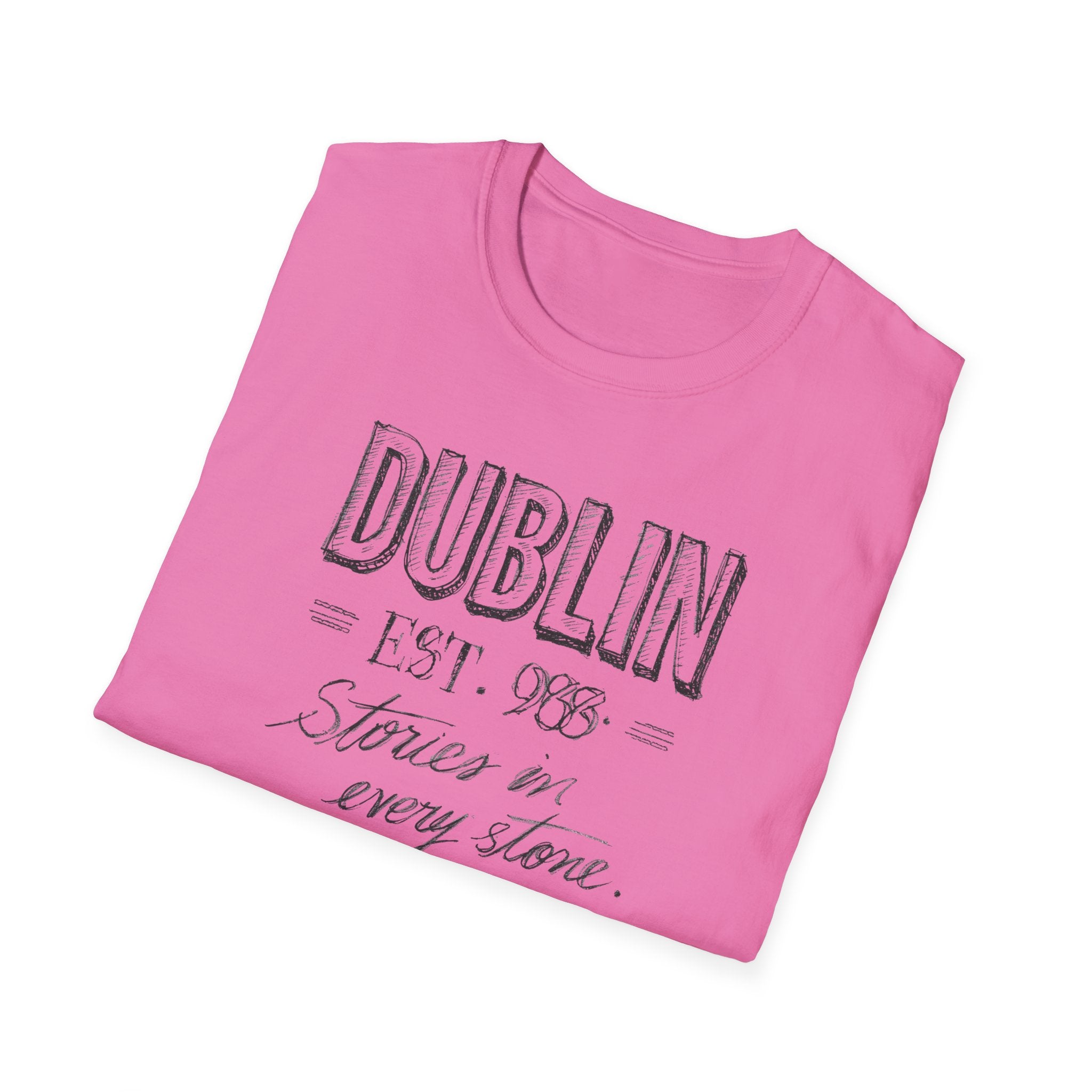 Dublin Est. 988 T-Shirt — 'Stones on Every Stone' Vintage City Tee