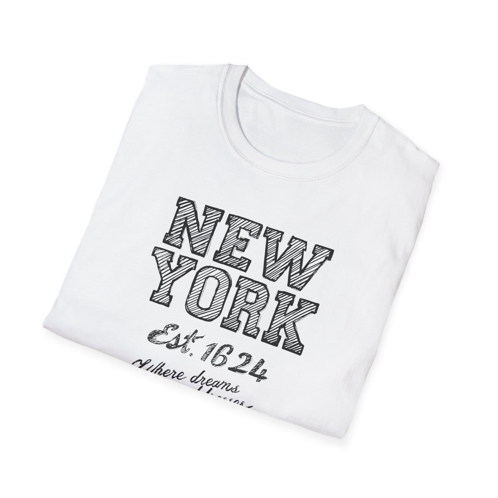 New York Est. 1624 Vintage City T-Shirt — Retro Travel Tee