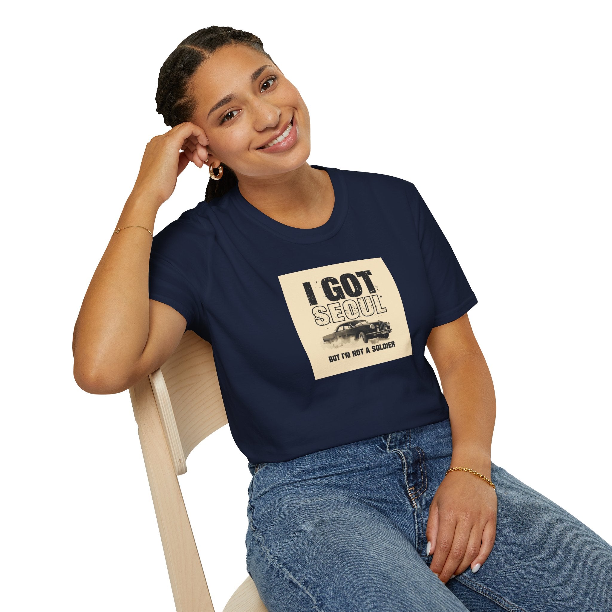 Seoul Travel Tee — "I Got Seoul But I’m Not A Soldier" Vintage Korea Souvenir T-Shirt