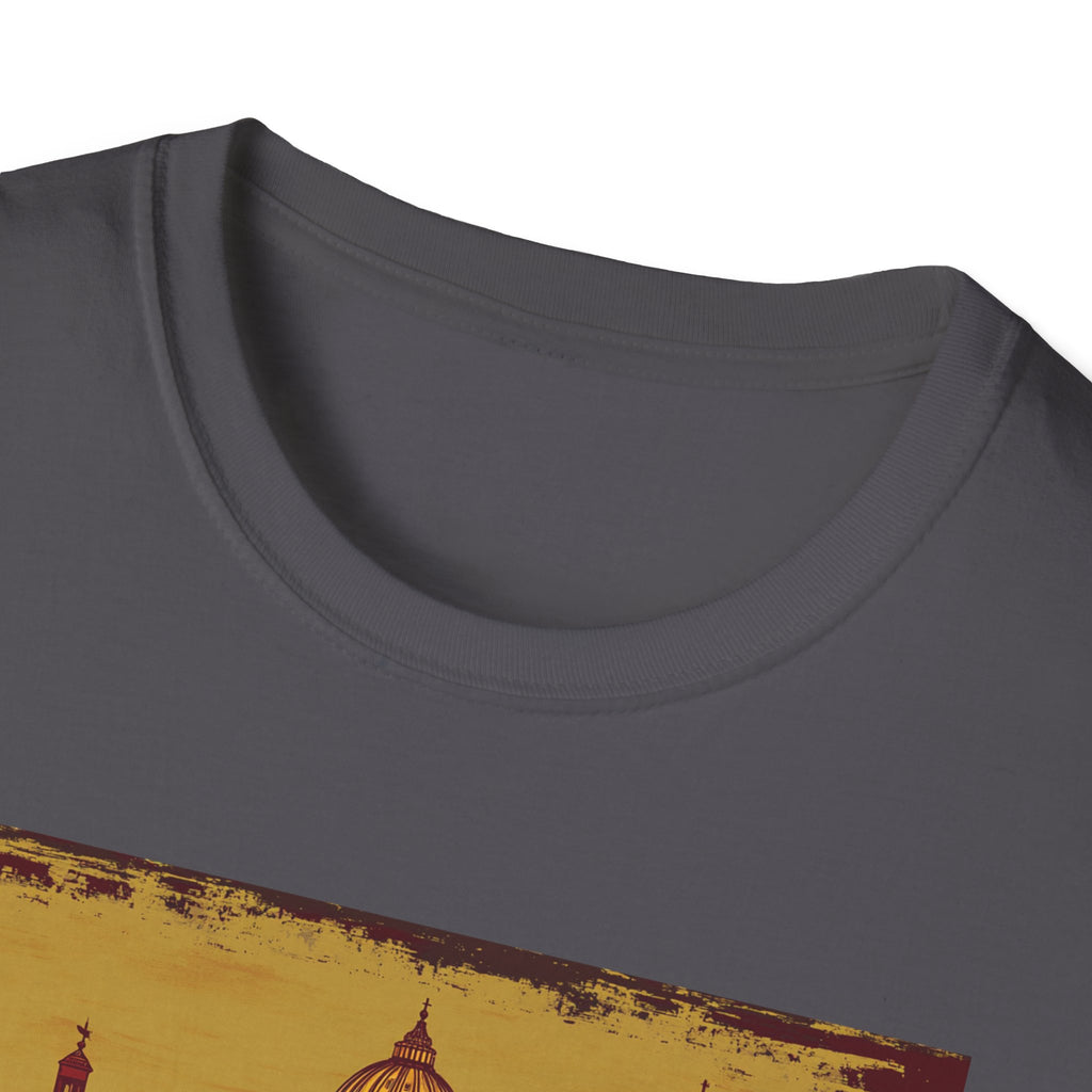 Rome skyline vintage postcard T-Shirt | Roman landmarks travel tee