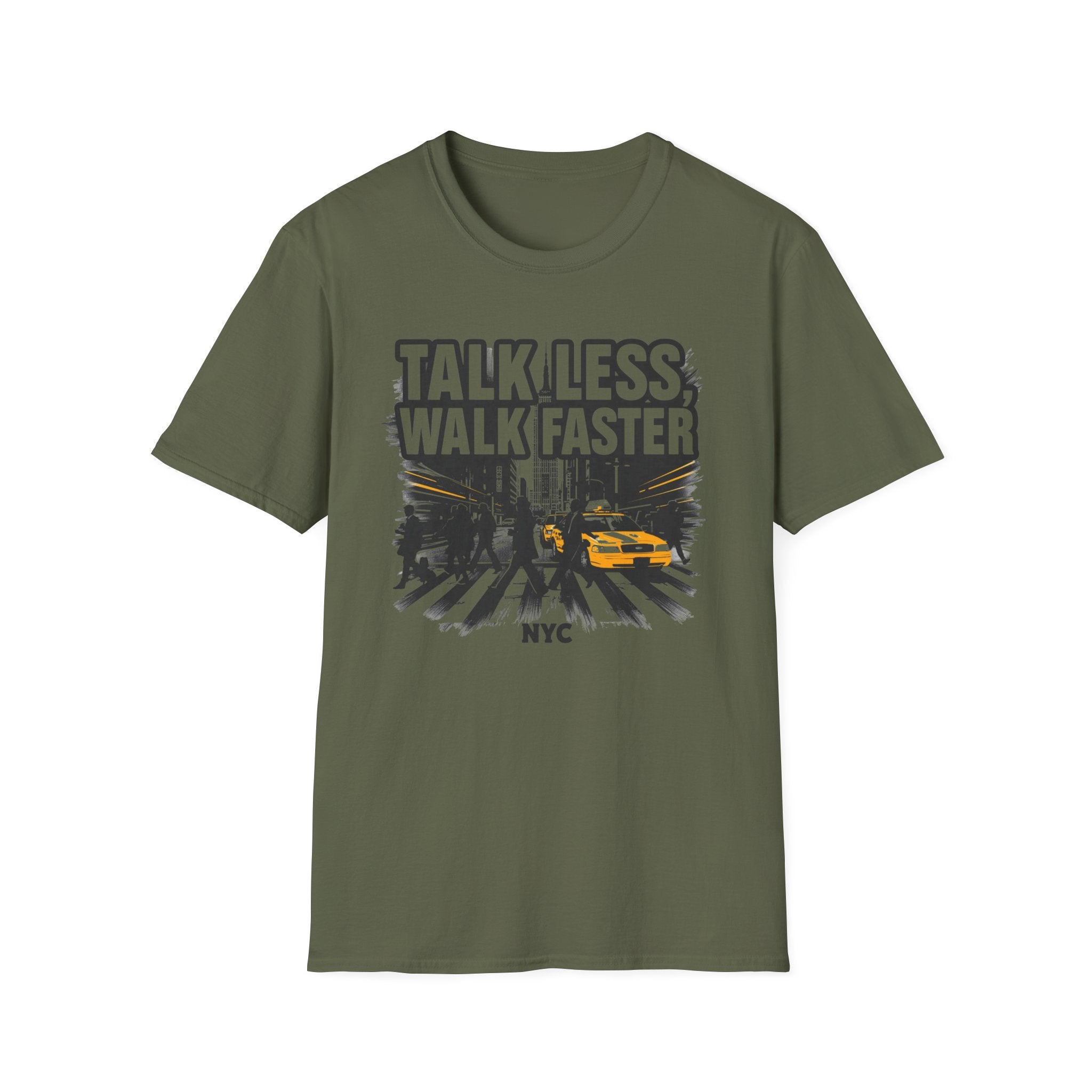 Talk Less Walk Faster T-Shirt | NYC City Street Taxi Graphic Tee