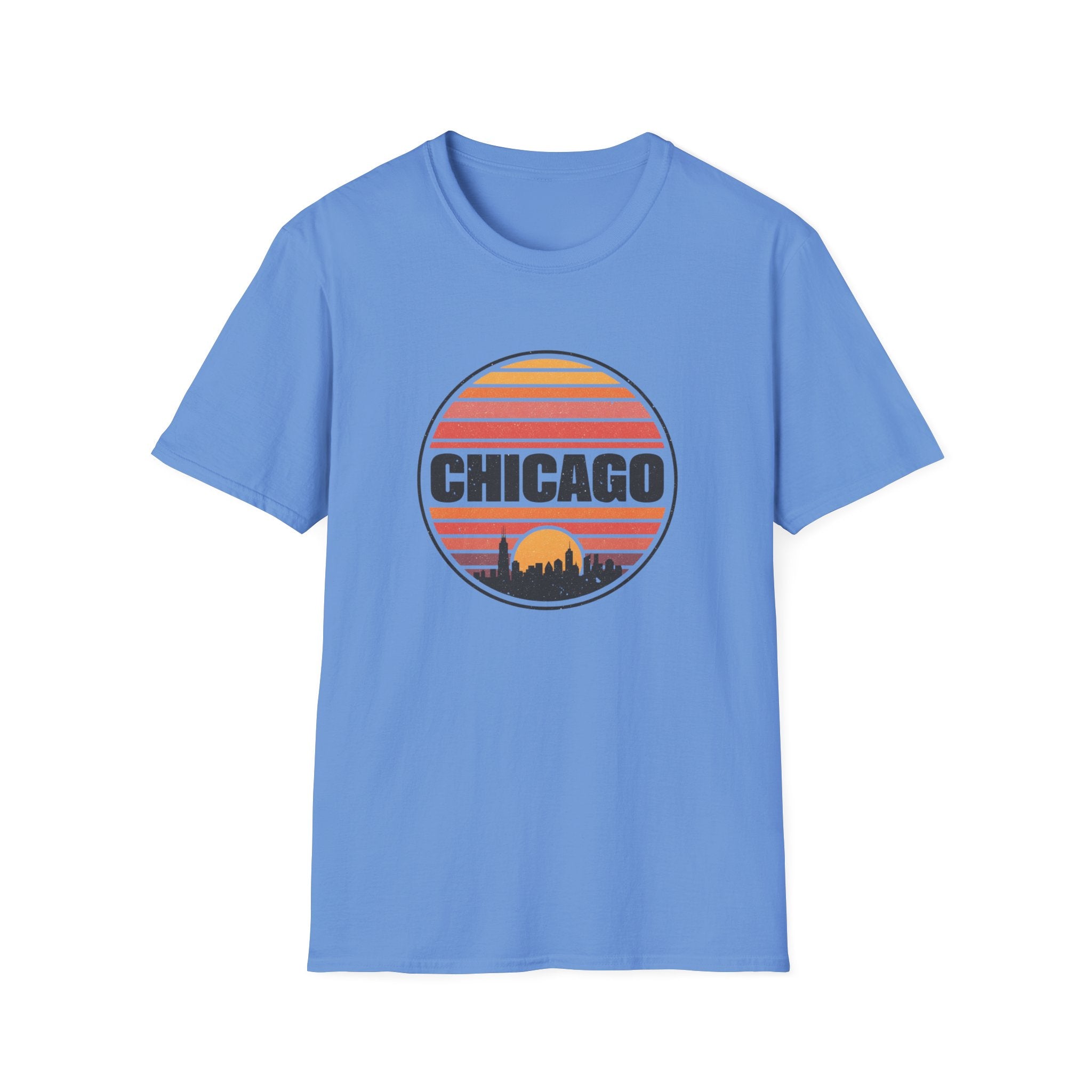 Chicago Vintage Sunset T-Shirt — Retro City Skyline Tee