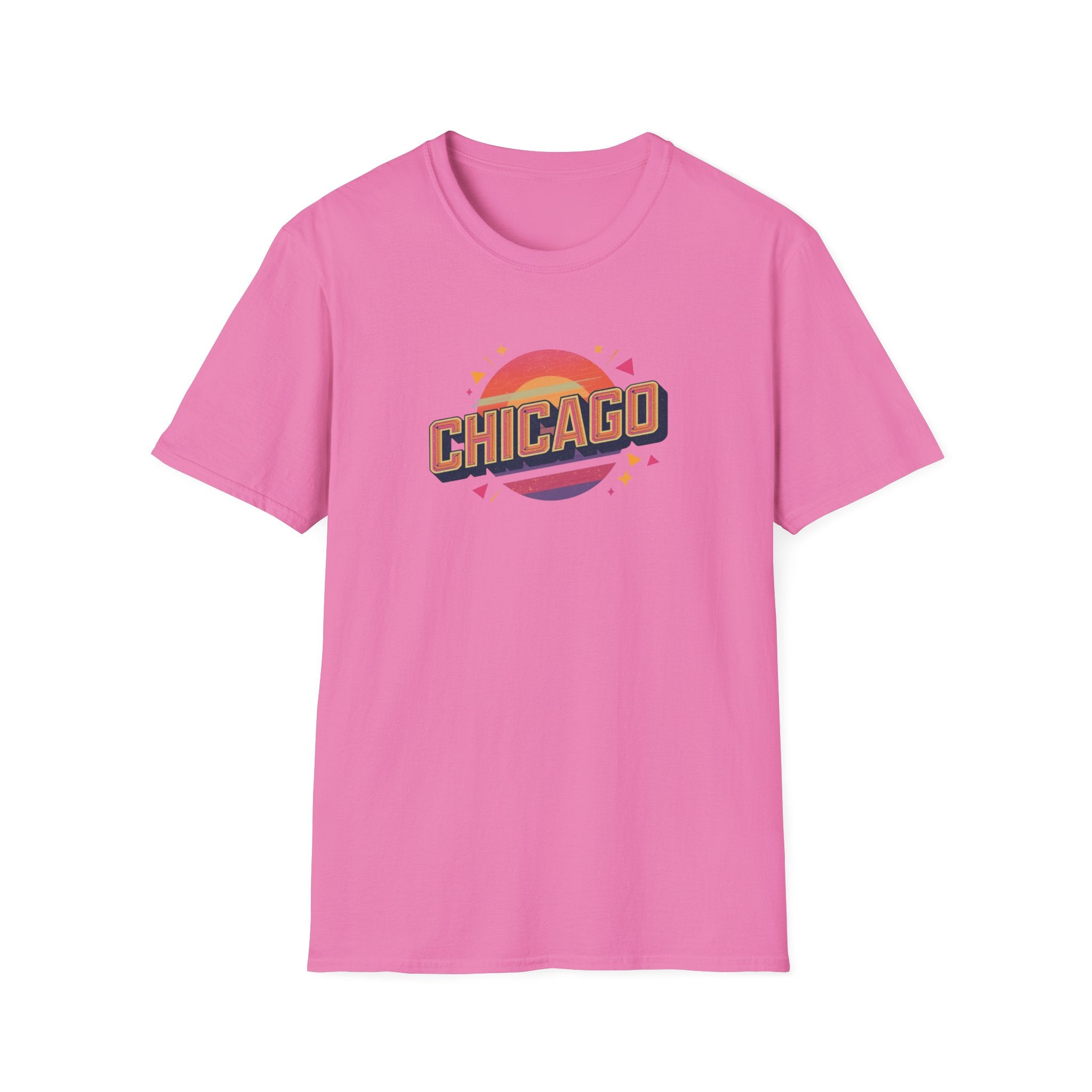 Chicago Retro Sunset T-Shirt | City Pride, Vintage Typography