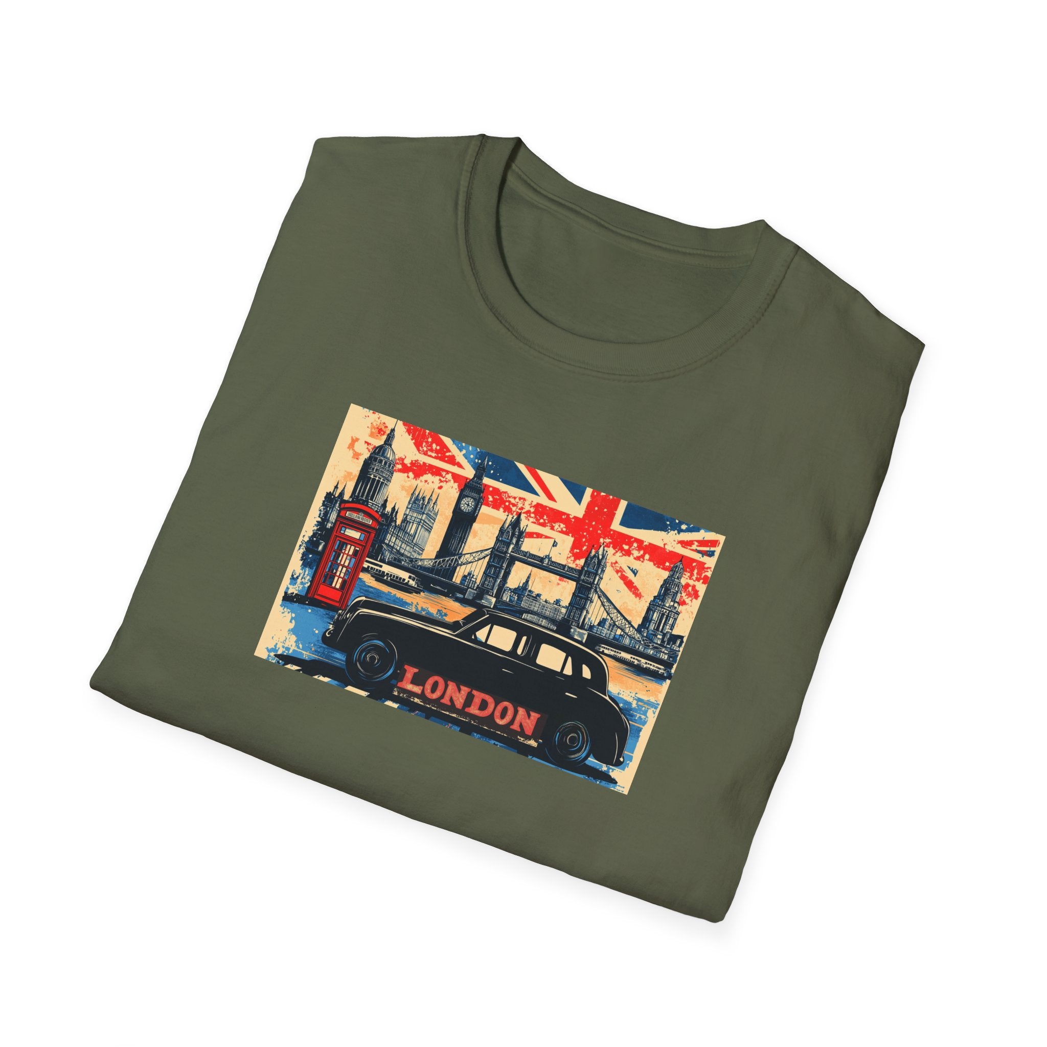 London Skyline Graphic T-Shirt | Union Jack, Tower Bridge, Red Phone Booth