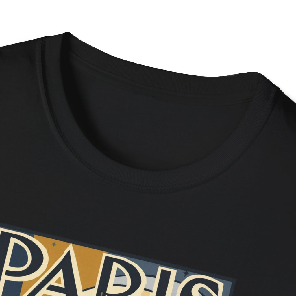 Paris Travel Poster T-Shirt — Retro Art Deco Cityscape Tee