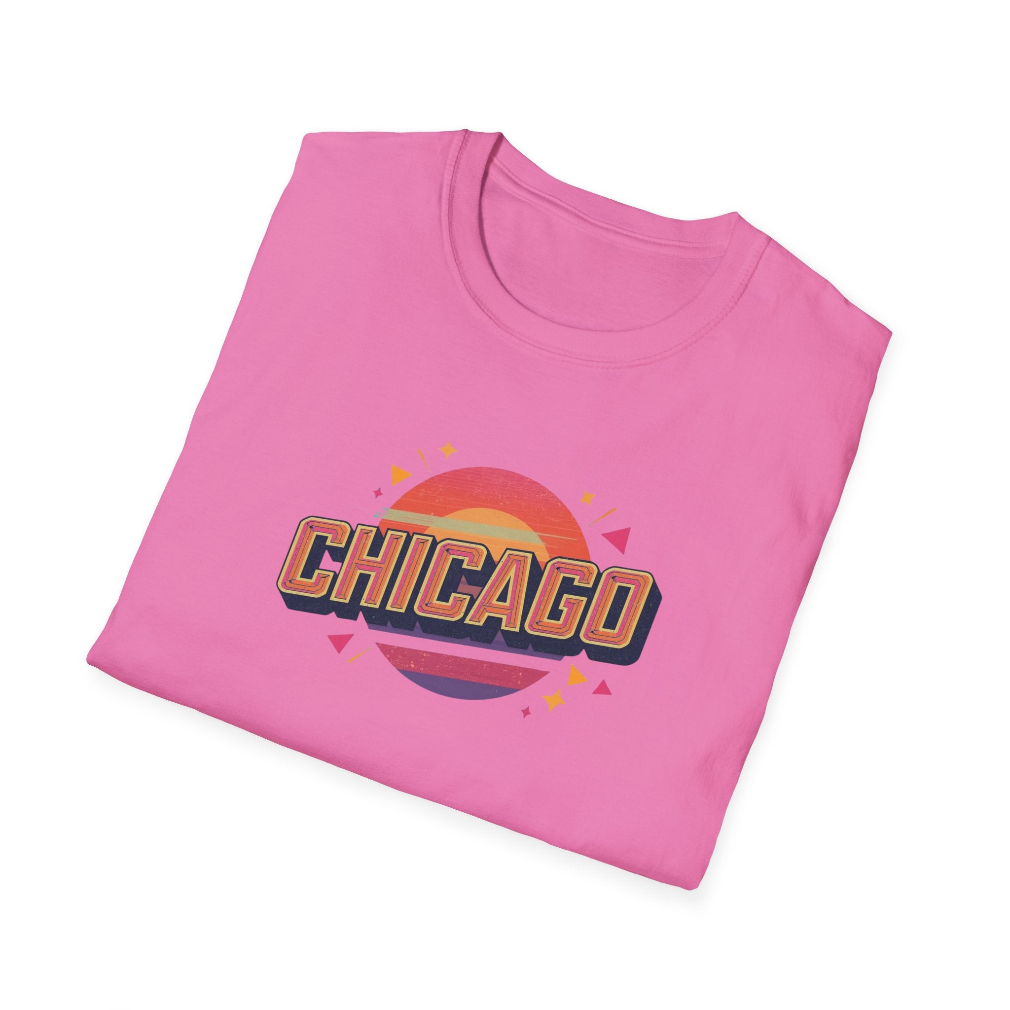 Chicago Retro Sunset T-Shirt | City Pride, Vintage Typography