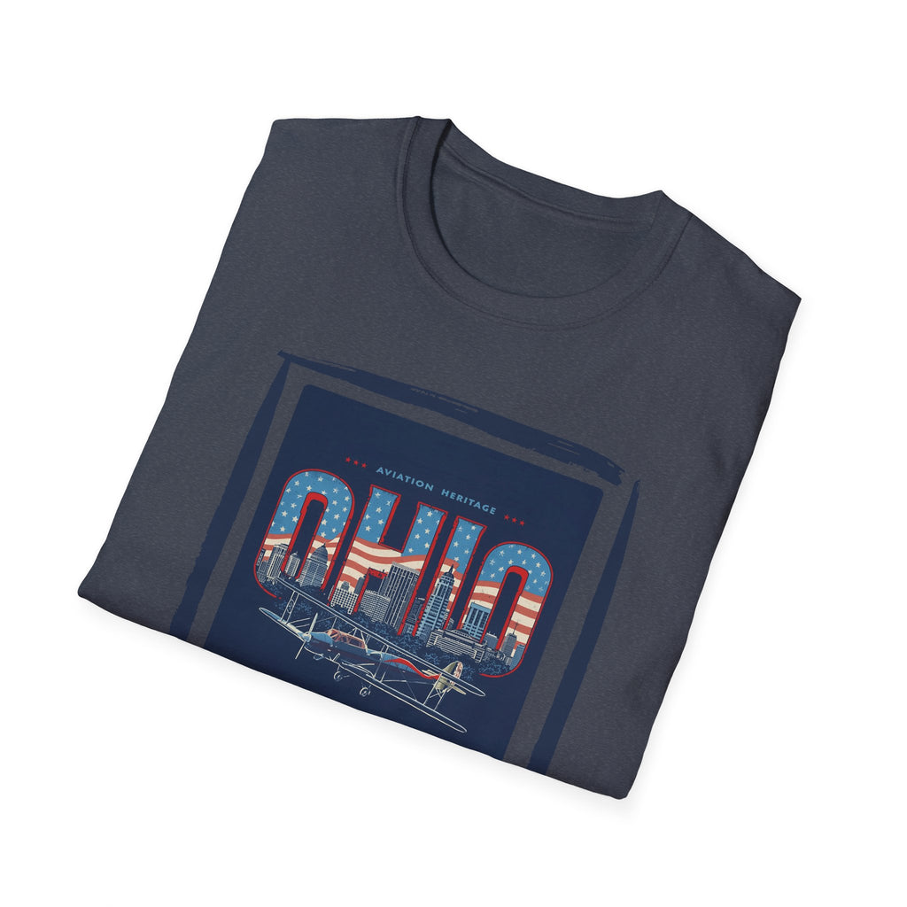 Ohio Skyline T-Shirt | Vintage Cleveland Bridge Retro State Design