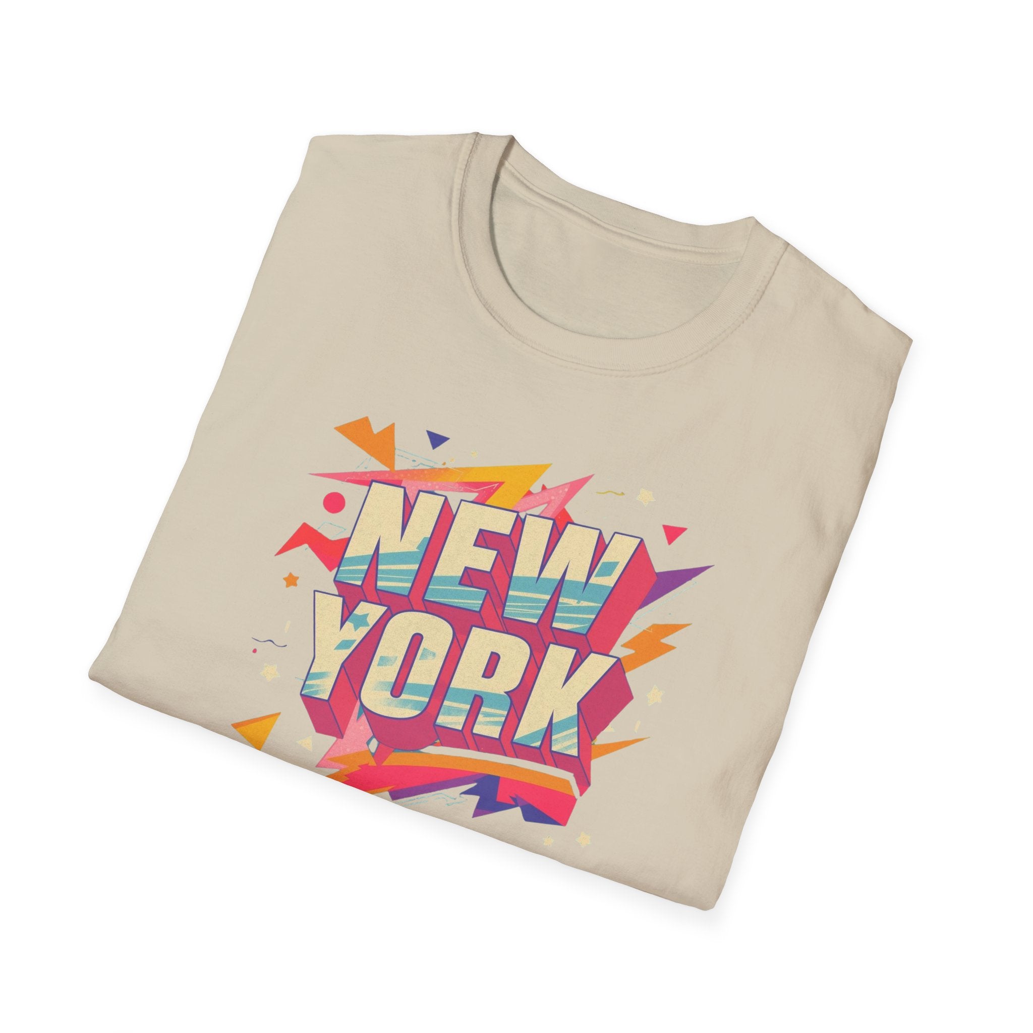 New York Retro Pop Art T-Shirt | Colorful City Typography