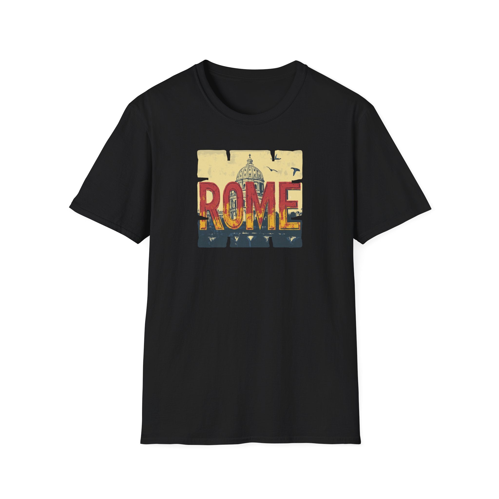 Rome Vintage Skyline T-Shirt | Italian Capitol Landmark Tee