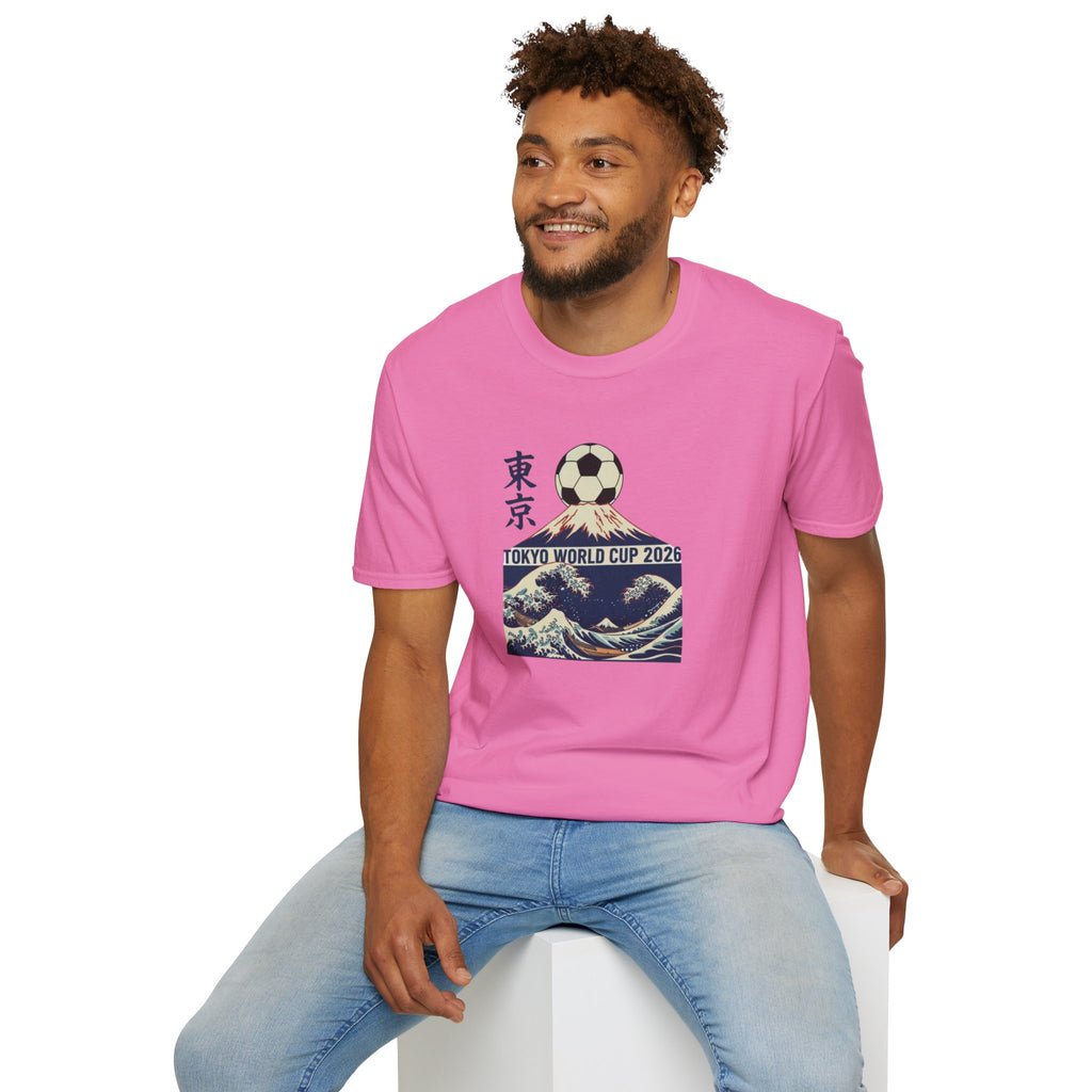 Tokyo World Cup 2026 Soccer T‑Shirt — Great Wave Football Design