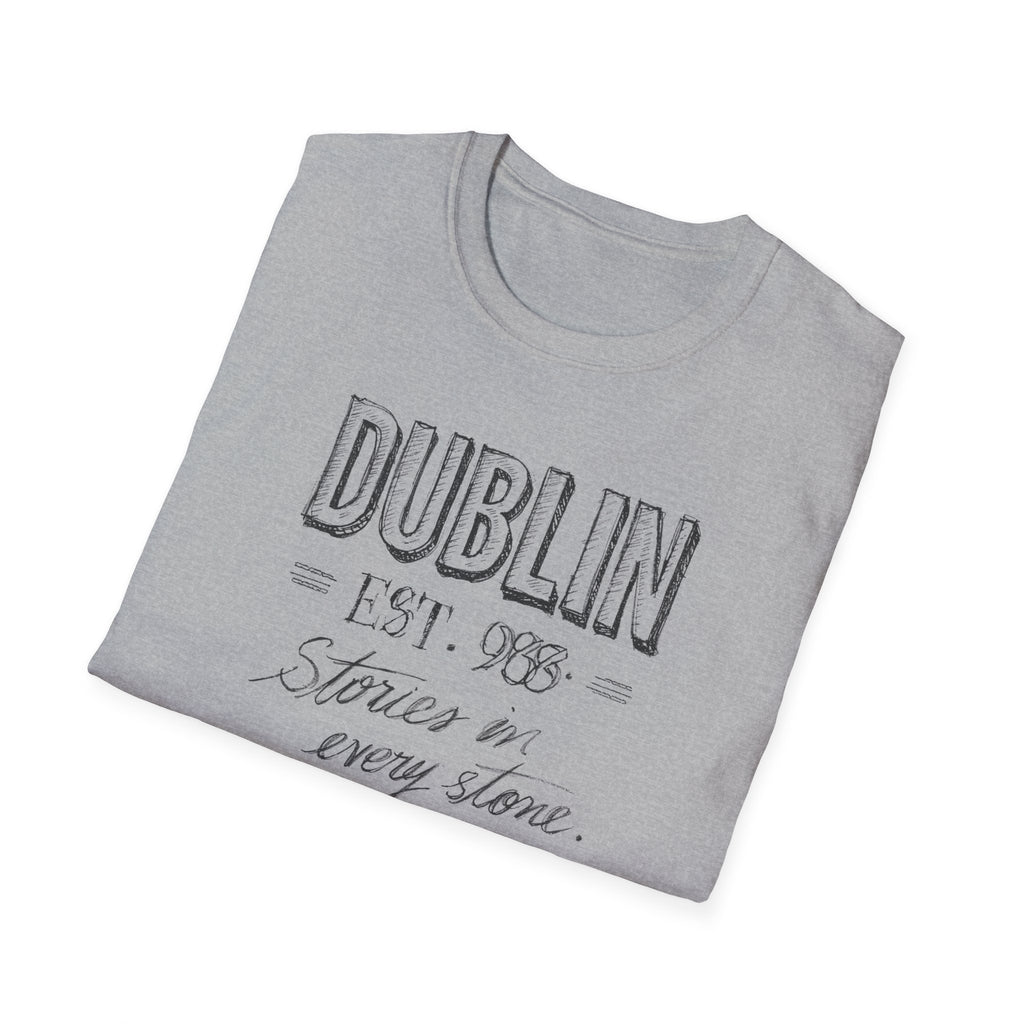 Dublin Est. 988 T-Shirt — 'Stones on Every Stone' Vintage City Tee