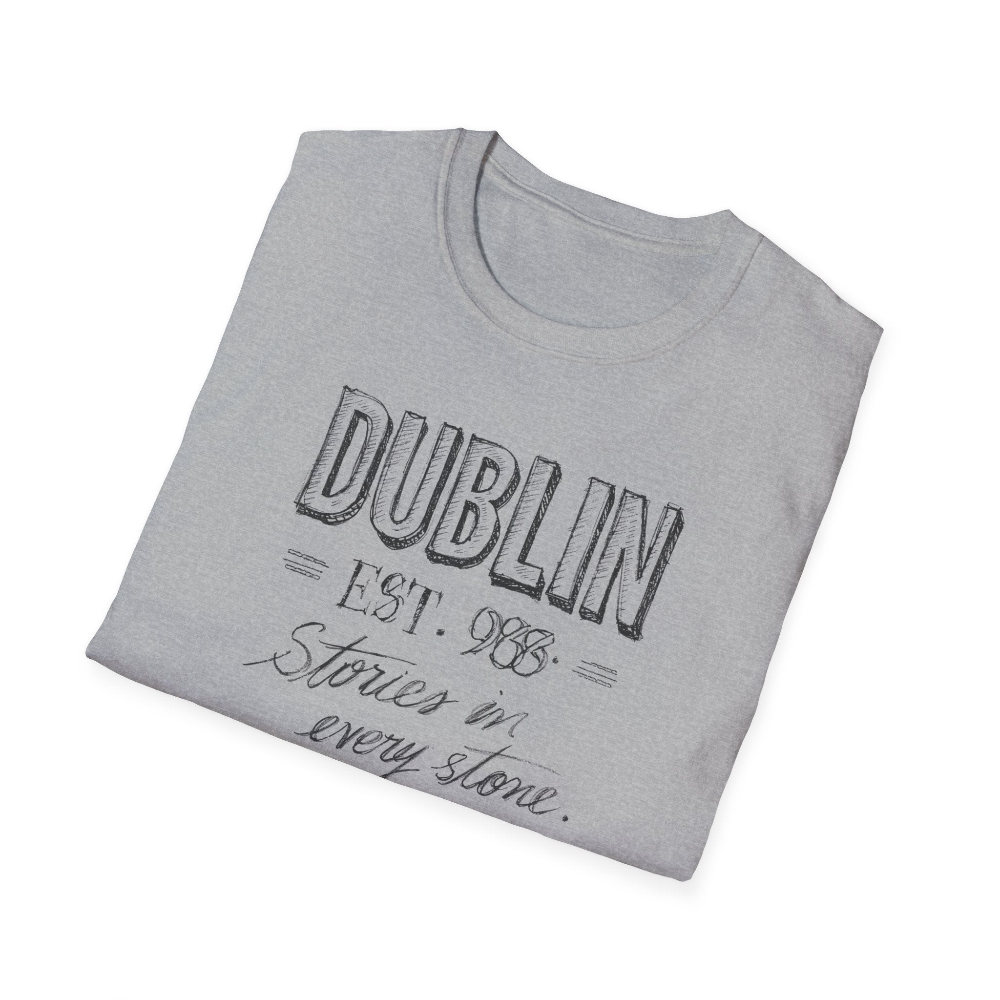 Dublin Est. 988 T-Shirt — 'Stones on Every Stone' Vintage City Tee