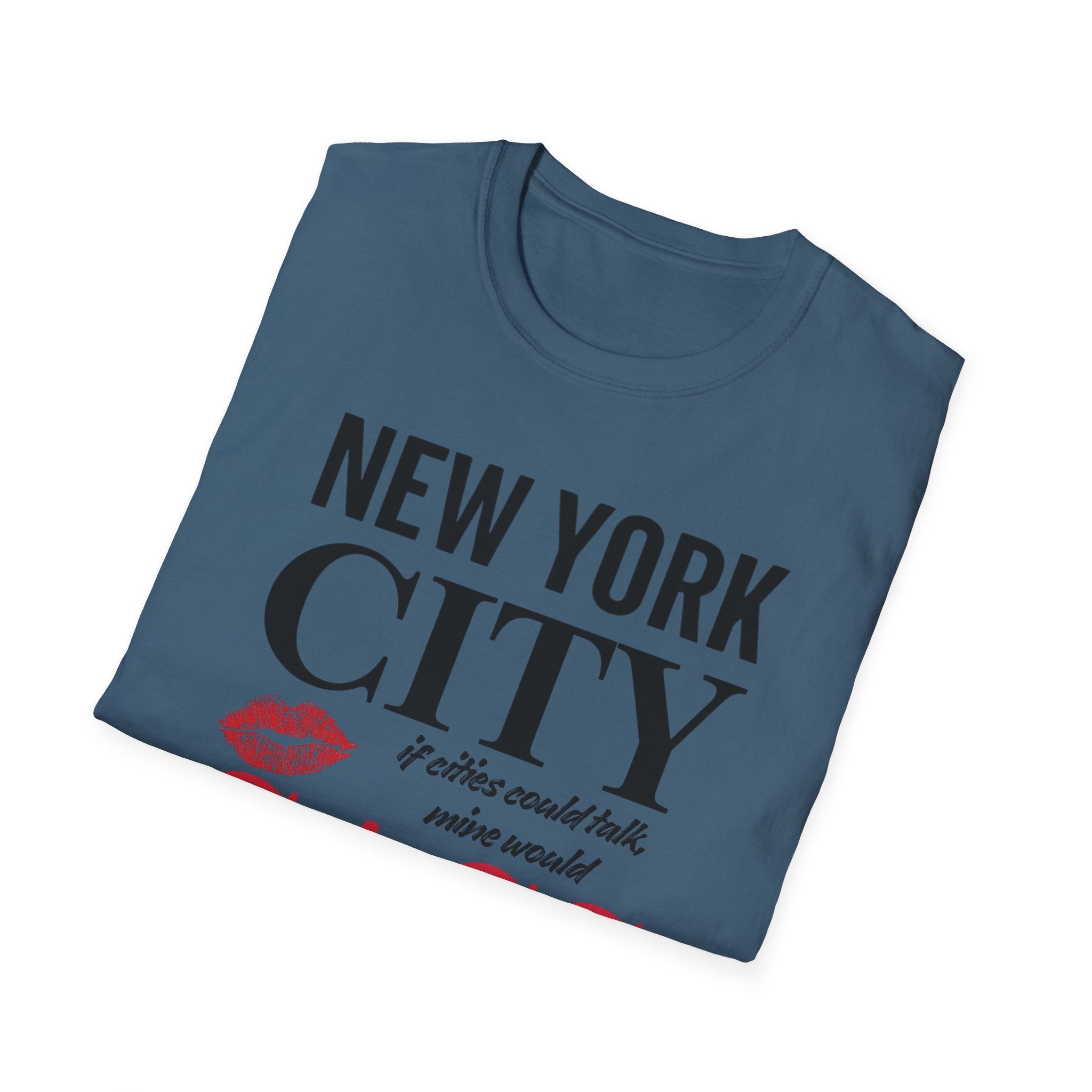 New York City Sass T-Shirt — NYC Lipstick Kiss Graphic Tee