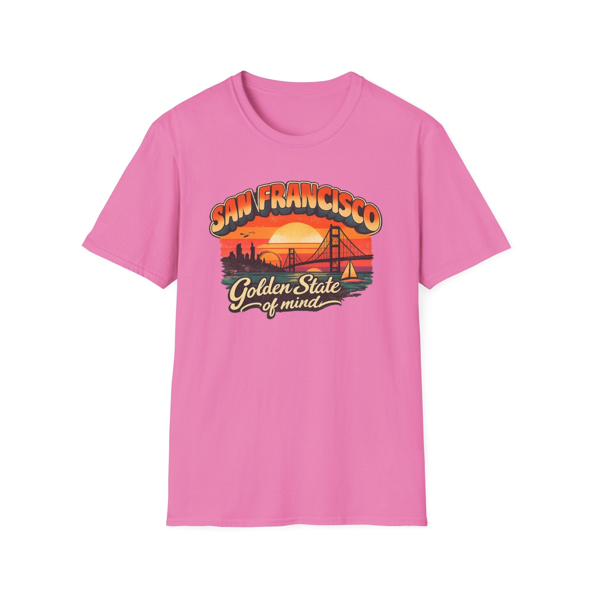 San Francisco Golden State T-Shirt — 'Golden State of Mind' Retro Sunset Tee