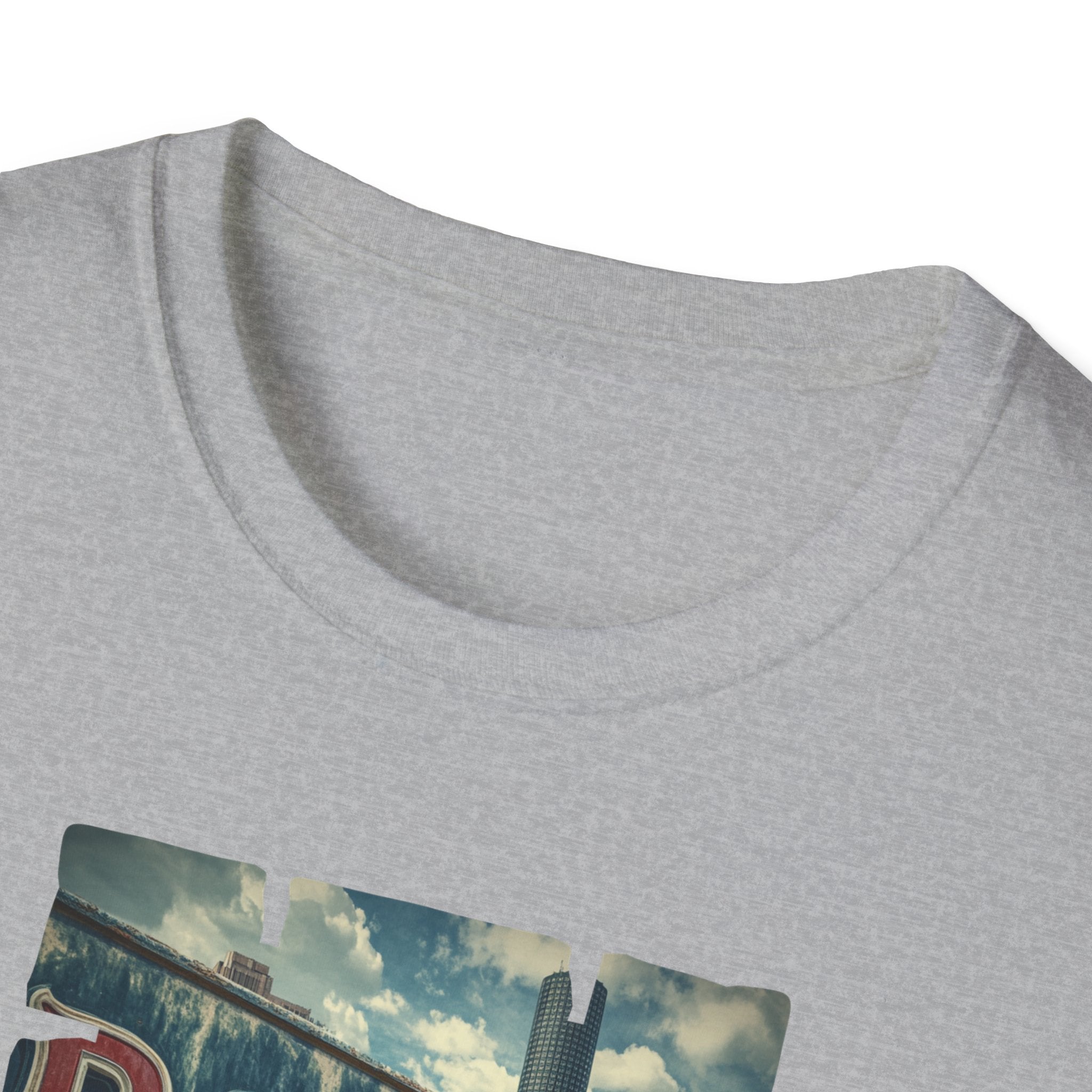 Boston Neon Sign T-Shirt | Cityscape Vintage Photo Tee