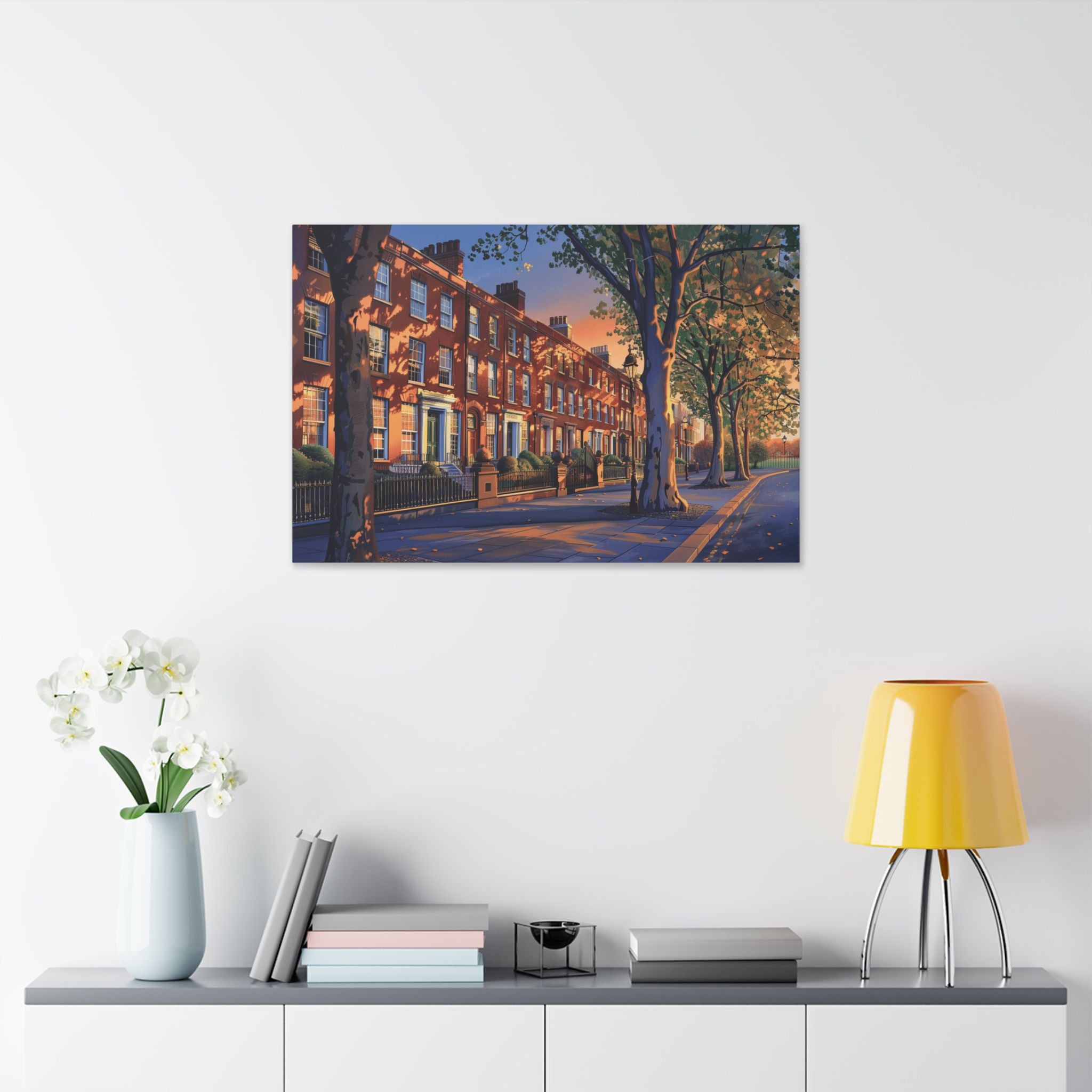 Dublin Merrion Square - Georgian Townhouses — Urban Street Sunset Wall Art